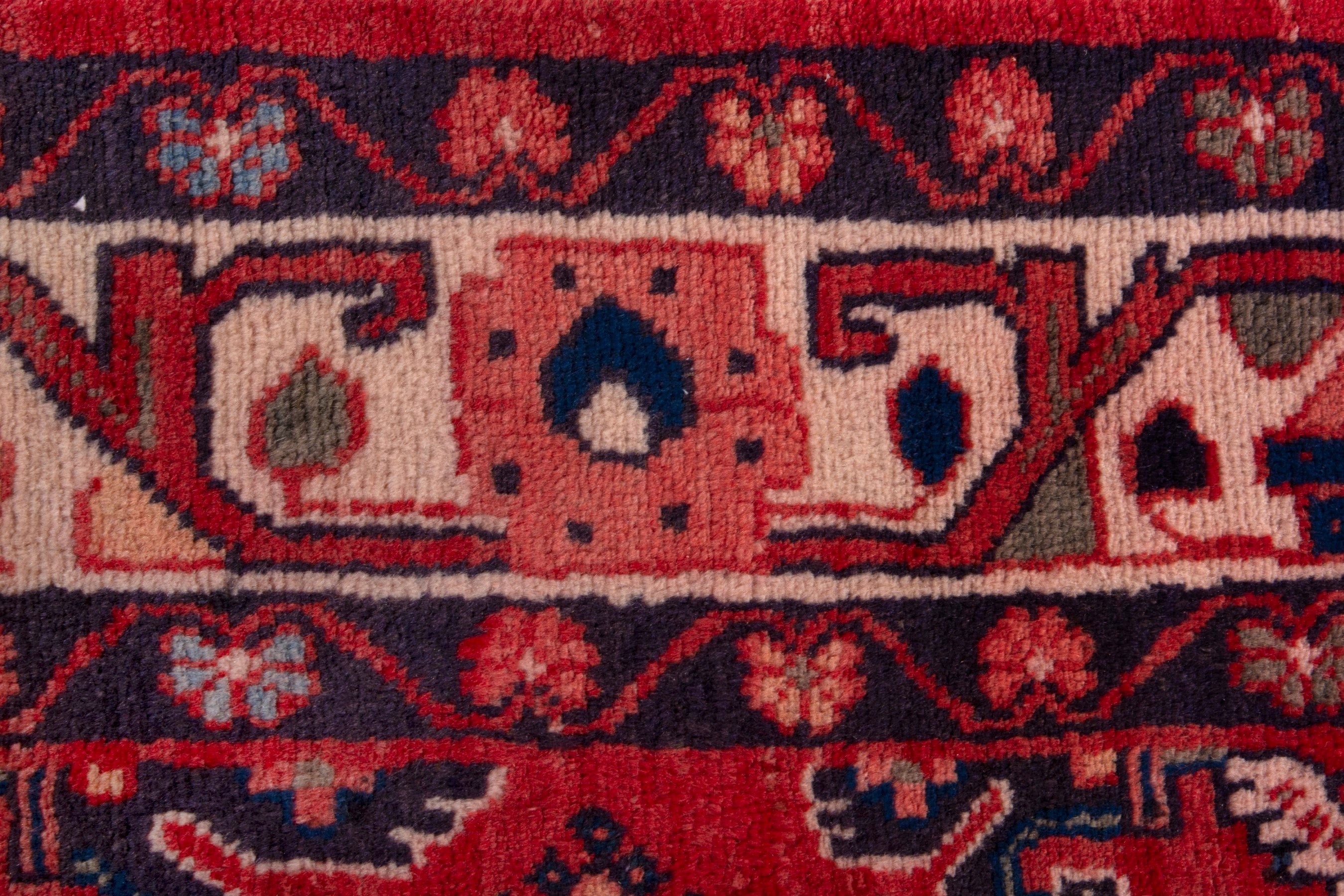 Persian Mahal runner rug in deep red and burgundy, view 11 of 19