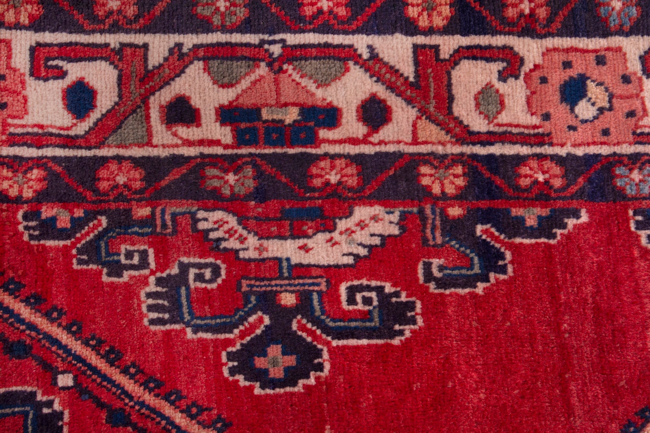 Persian Mahal runner rug in deep red and burgundy, view 12 of 19