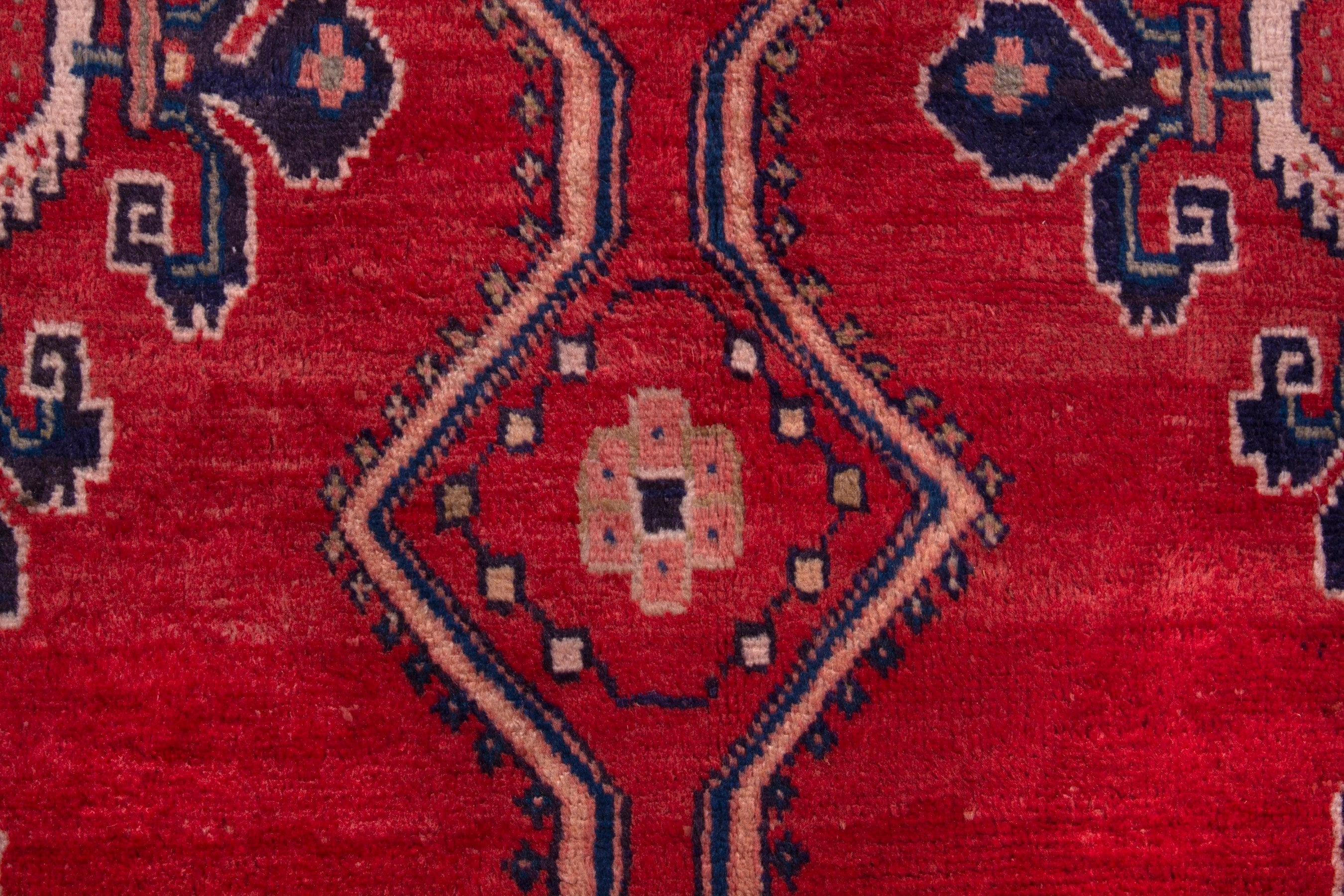 Persian Mahal runner rug in deep red and burgundy, view 13 of 19