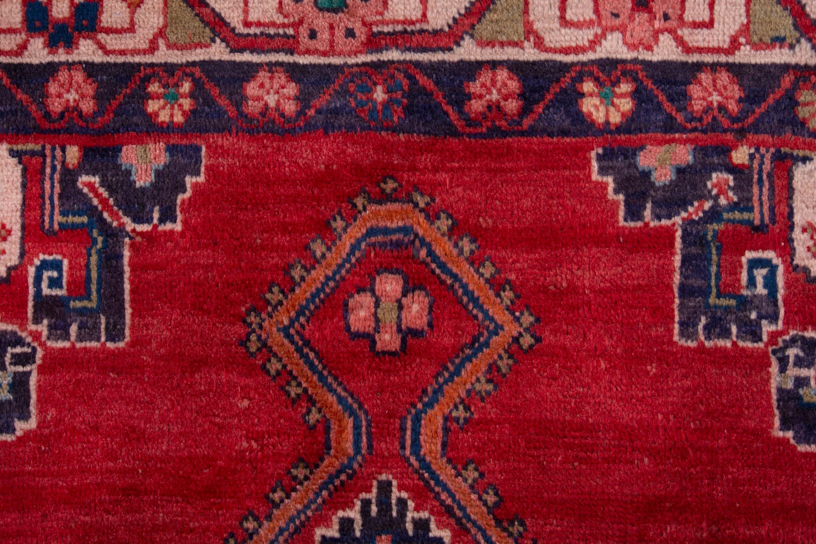 Persian Mahal runner rug in deep red and burgundy, view 14 of 19