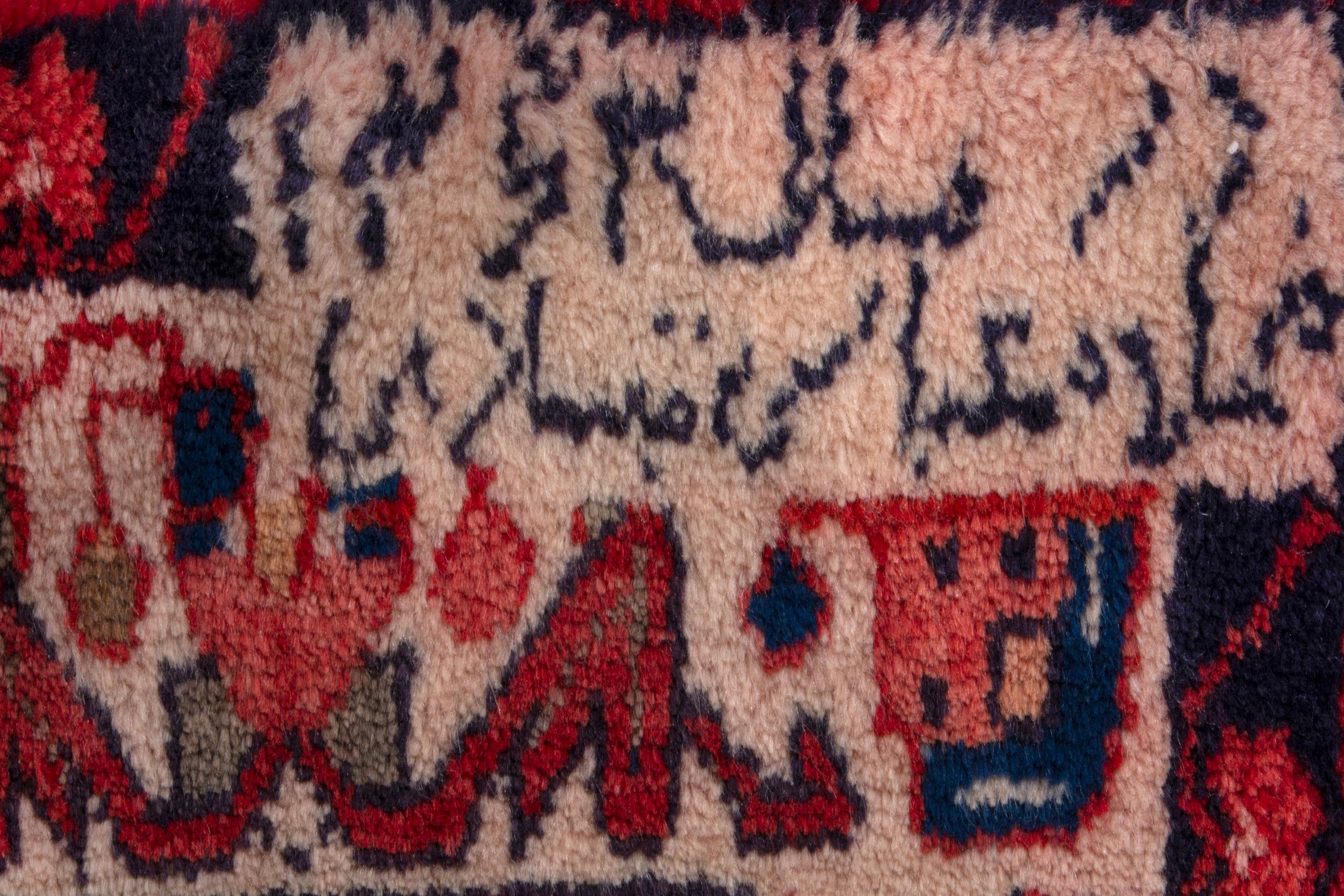 Persian Mahal runner rug in deep red and burgundy, view 15 of 19