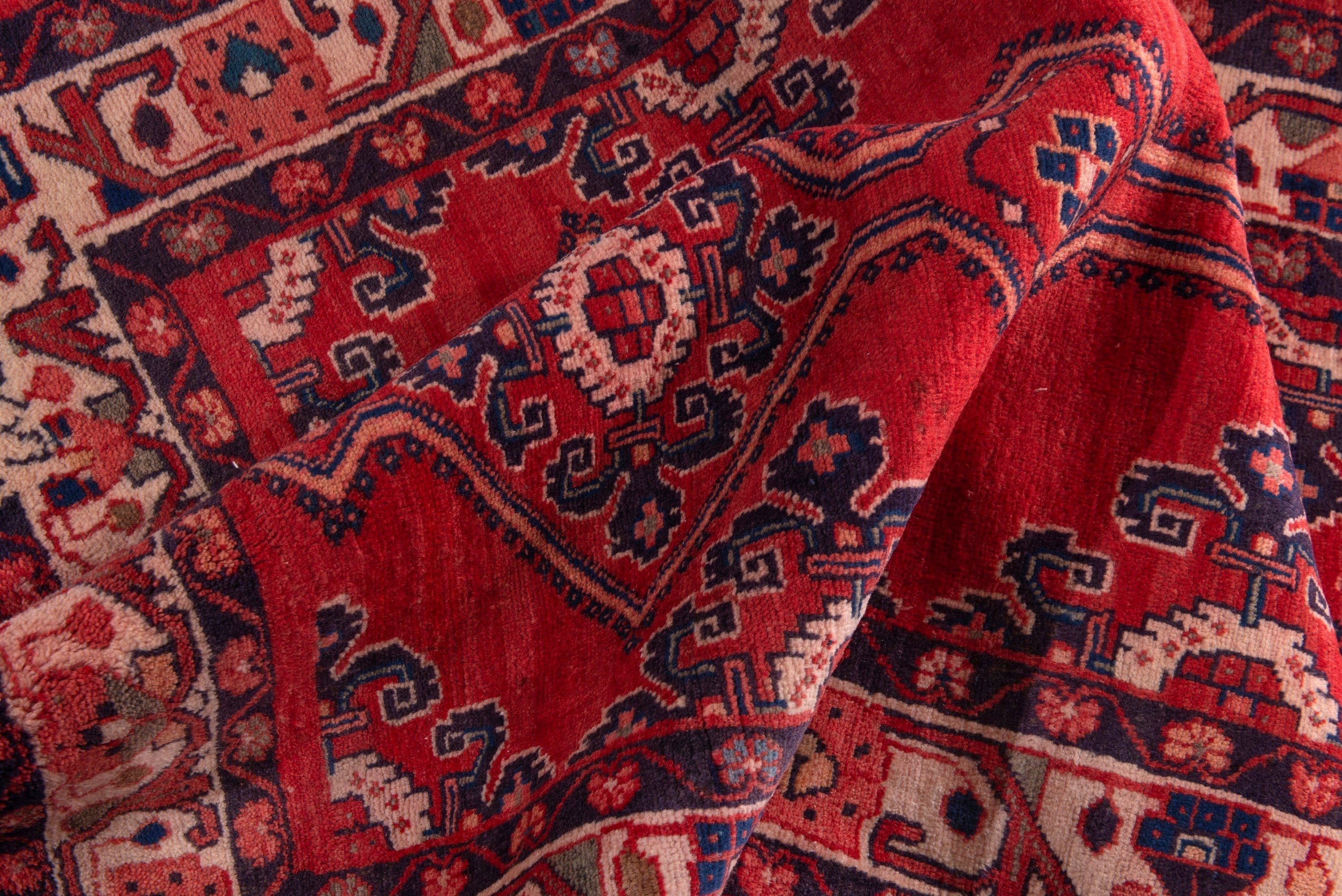 Persian Mahal runner rug in deep red and burgundy, view 16 of 19