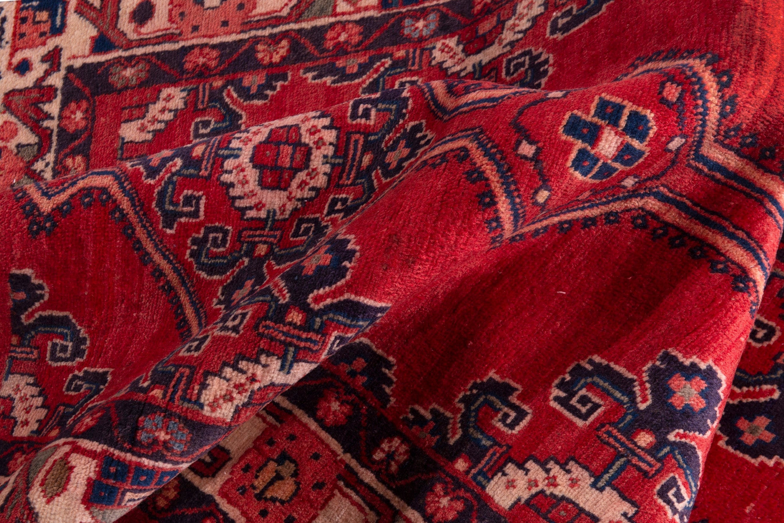 Persian Mahal runner rug in deep red and burgundy, view 18 of 19