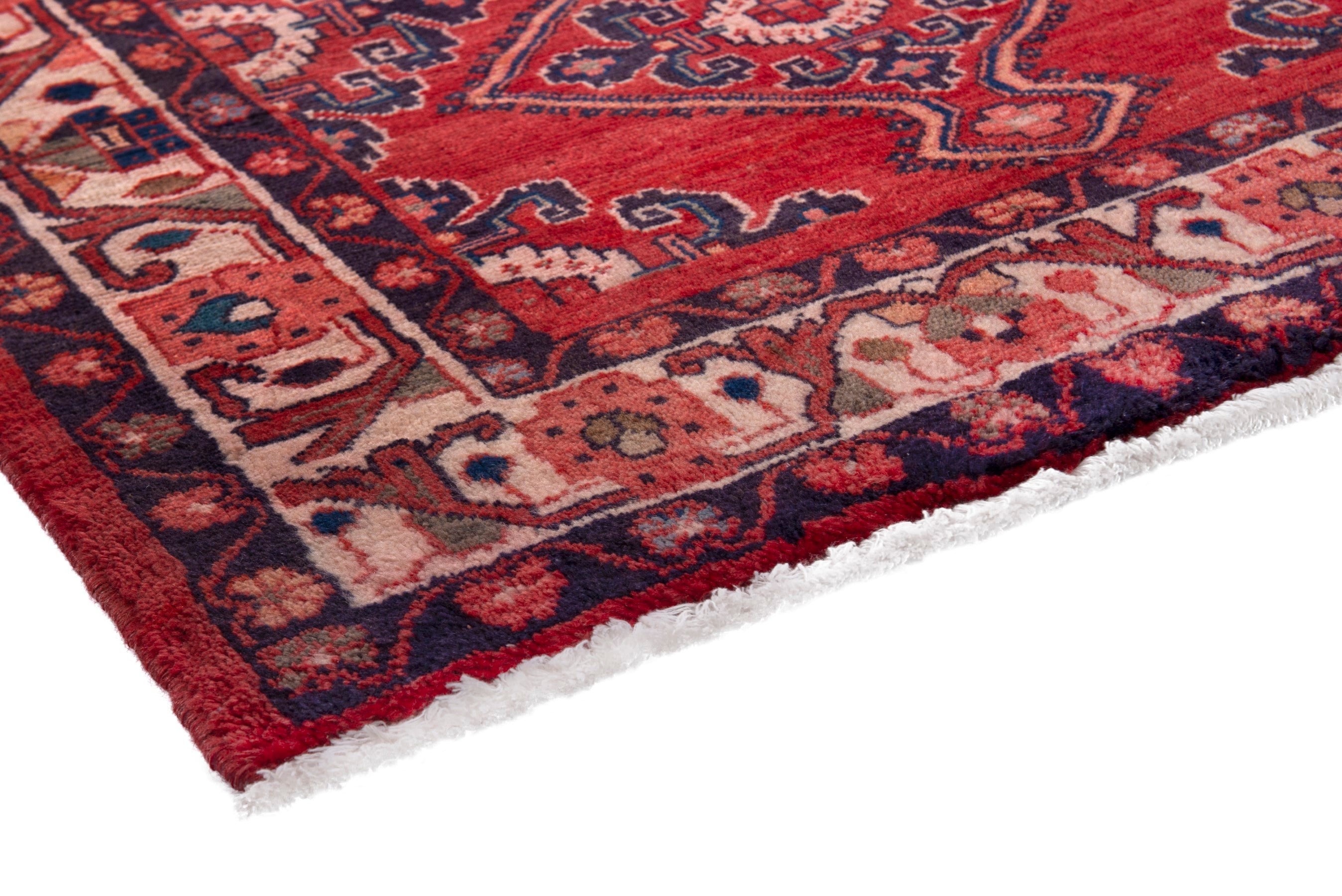 Persian Mahal runner rug in deep red and burgundy, view 4 of 19