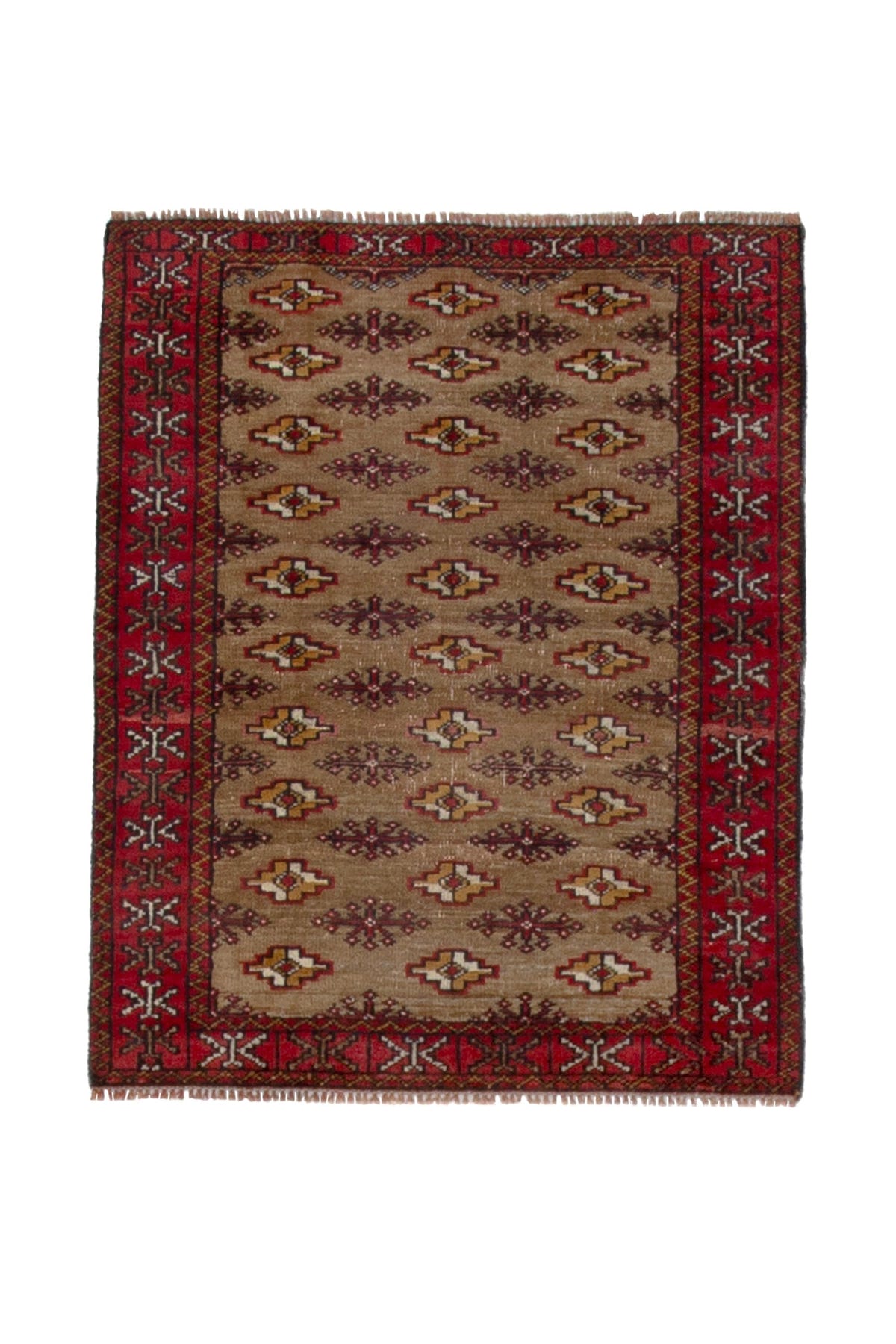 2294, Persian Torkaman Mini Rug