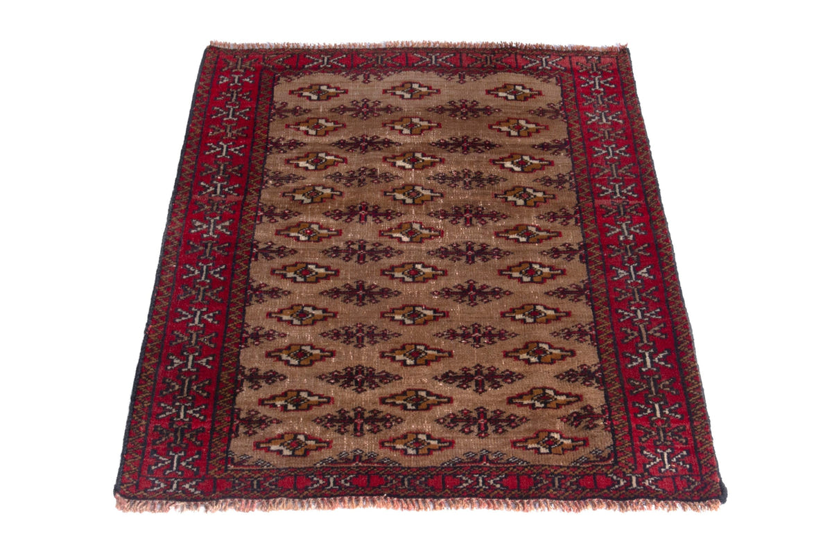 2294, Persian Torkaman Mini Rug