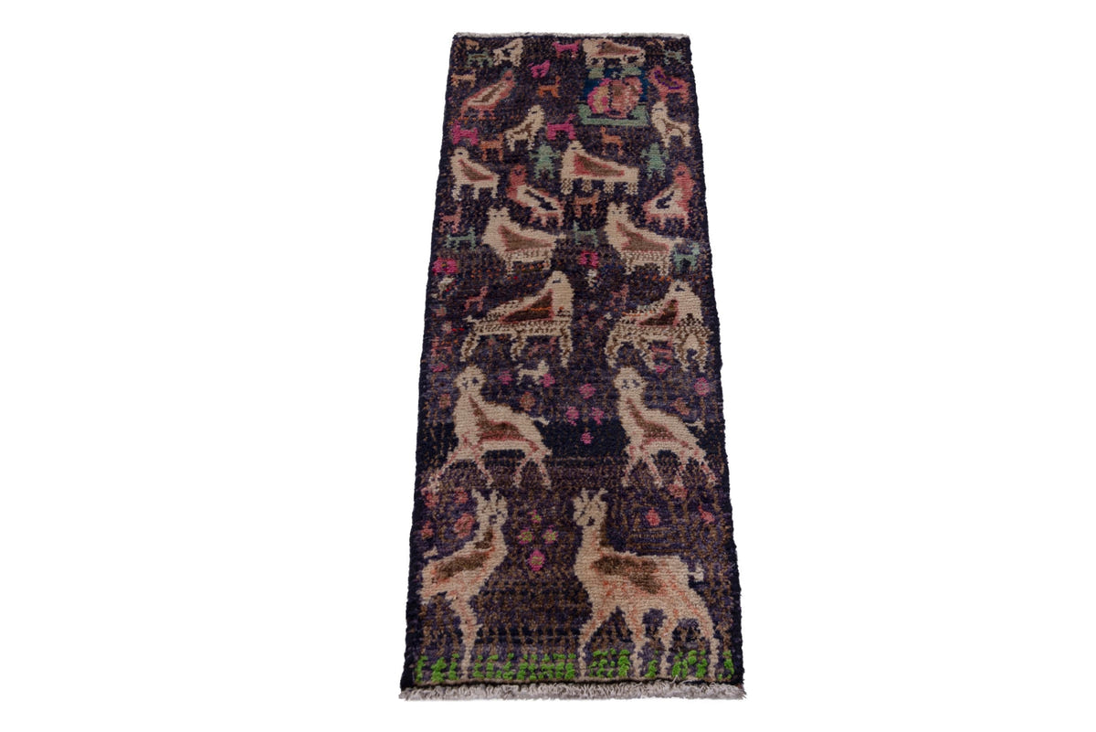 2323, Persian Hamadan Mini Rug