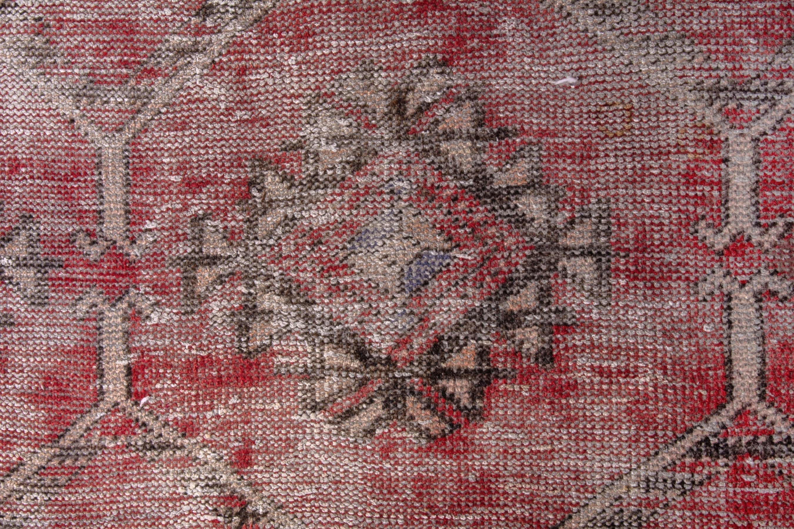 Persian Ferdos area rug in faded red and muted pink, view 12 of 17