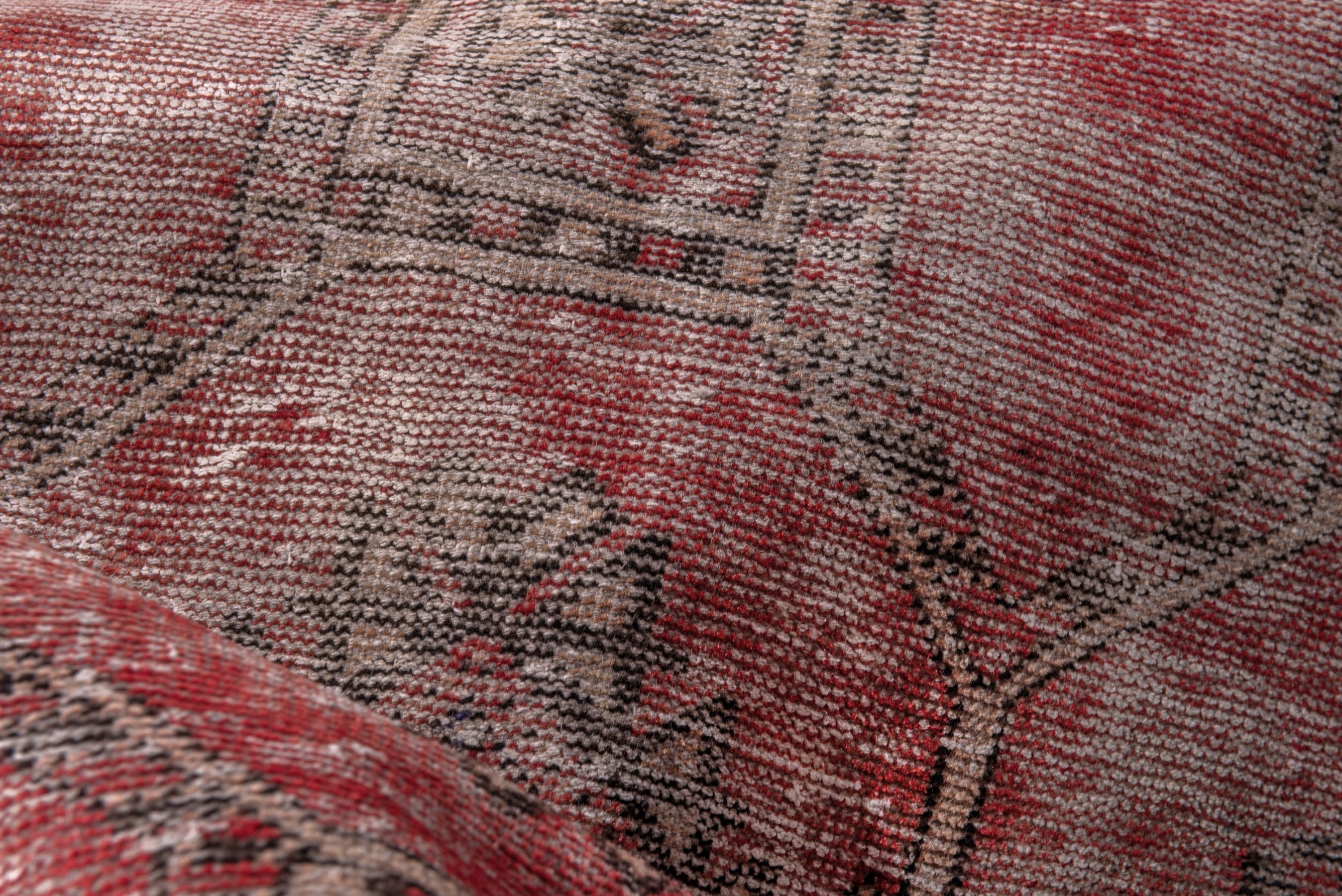 Persian Ferdos area rug in faded red and muted pink, view 14 of 17