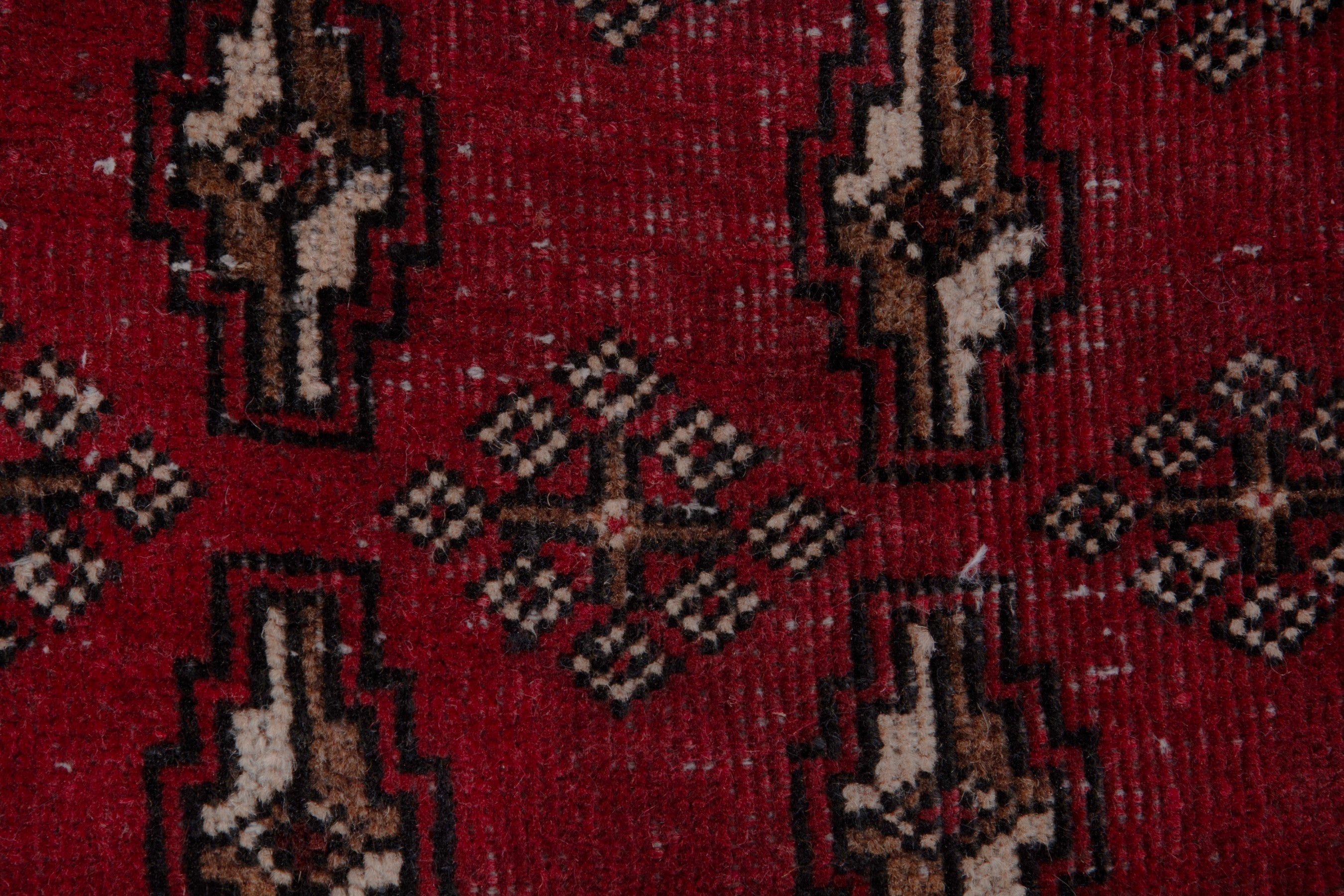 Persian Baluch runner rug in burgundy and dark brown, view 12 of 18
