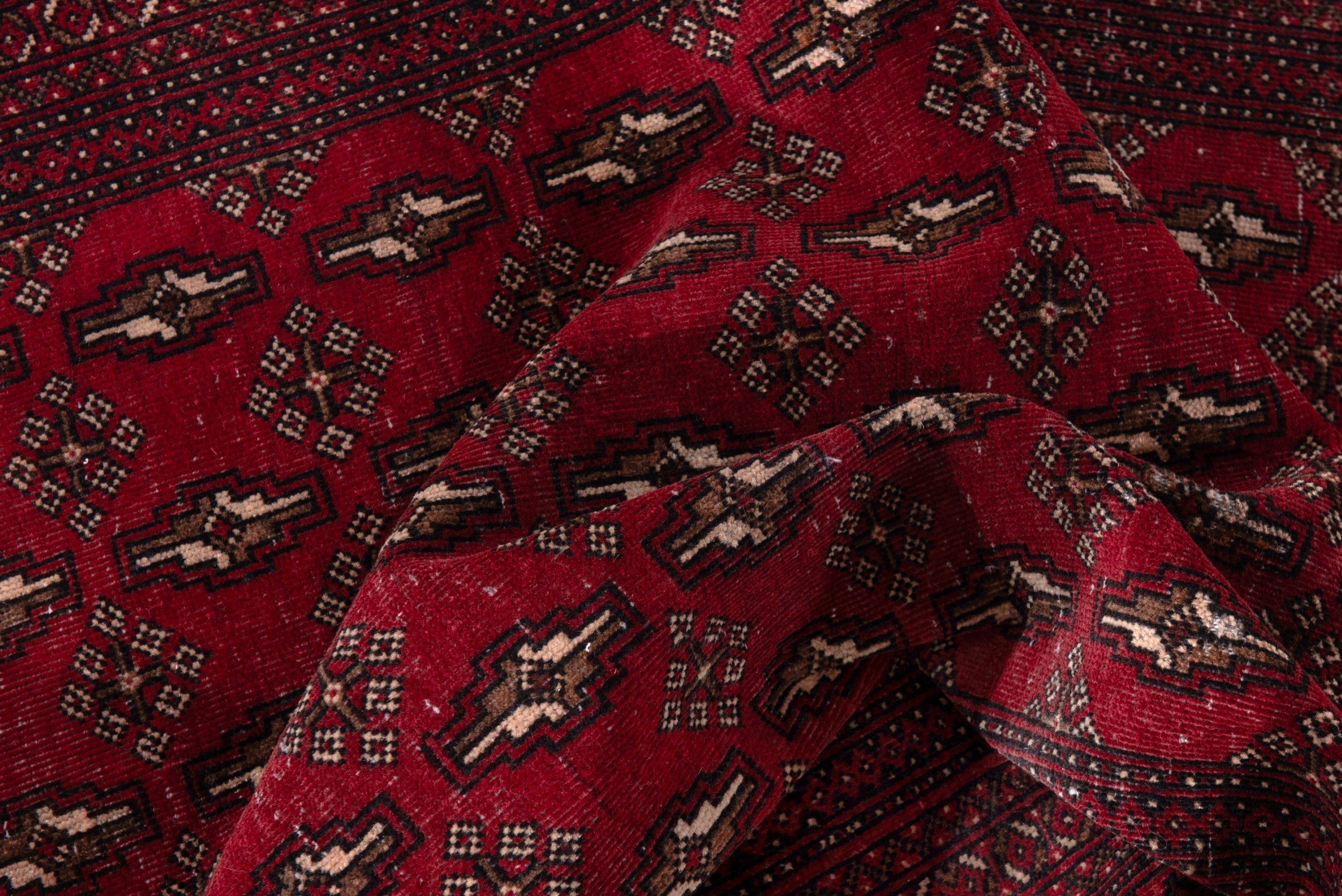 Persian Baluch runner rug in burgundy and dark brown, view 15 of 18