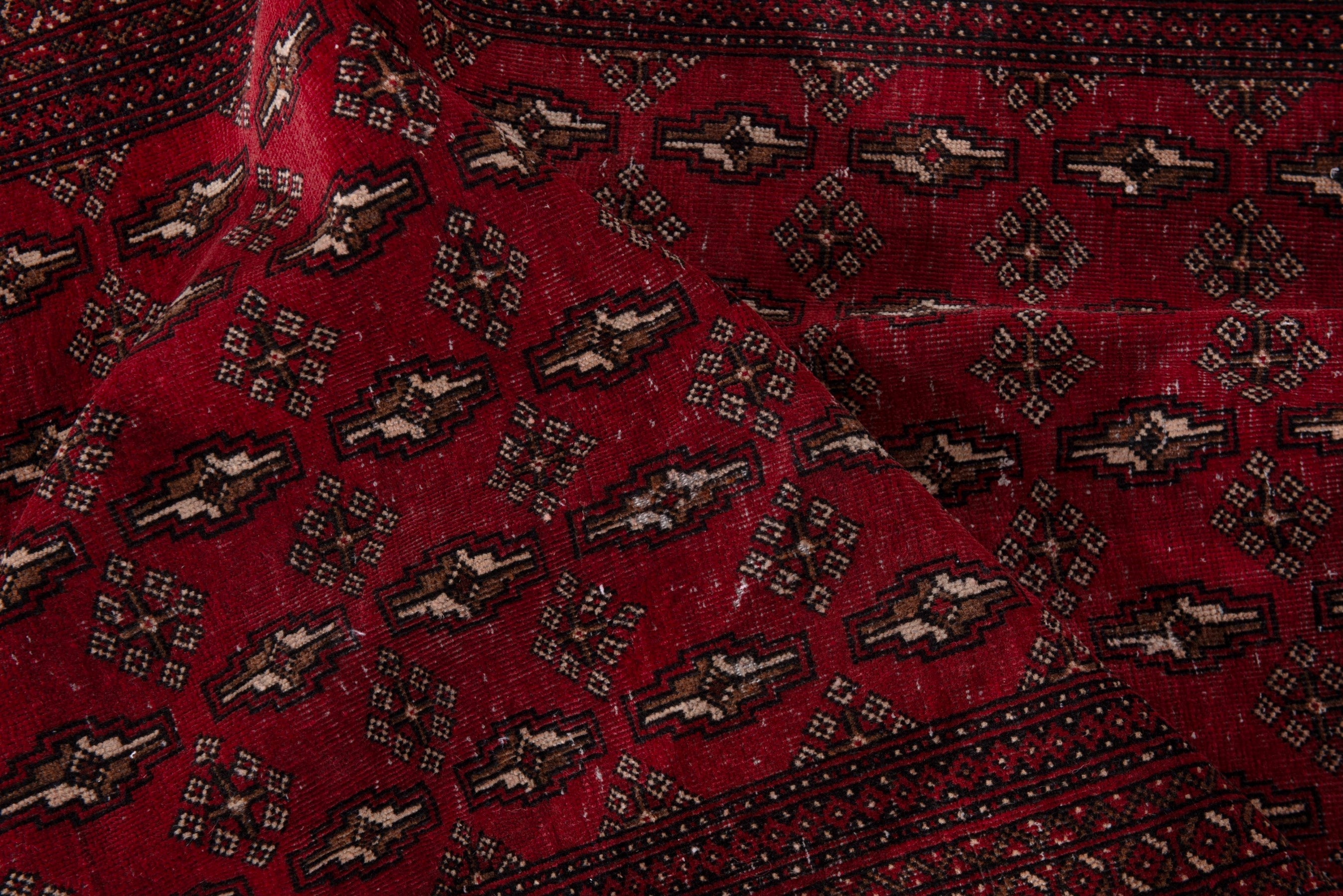 Persian Baluch runner rug in burgundy and dark brown, view 16 of 18
