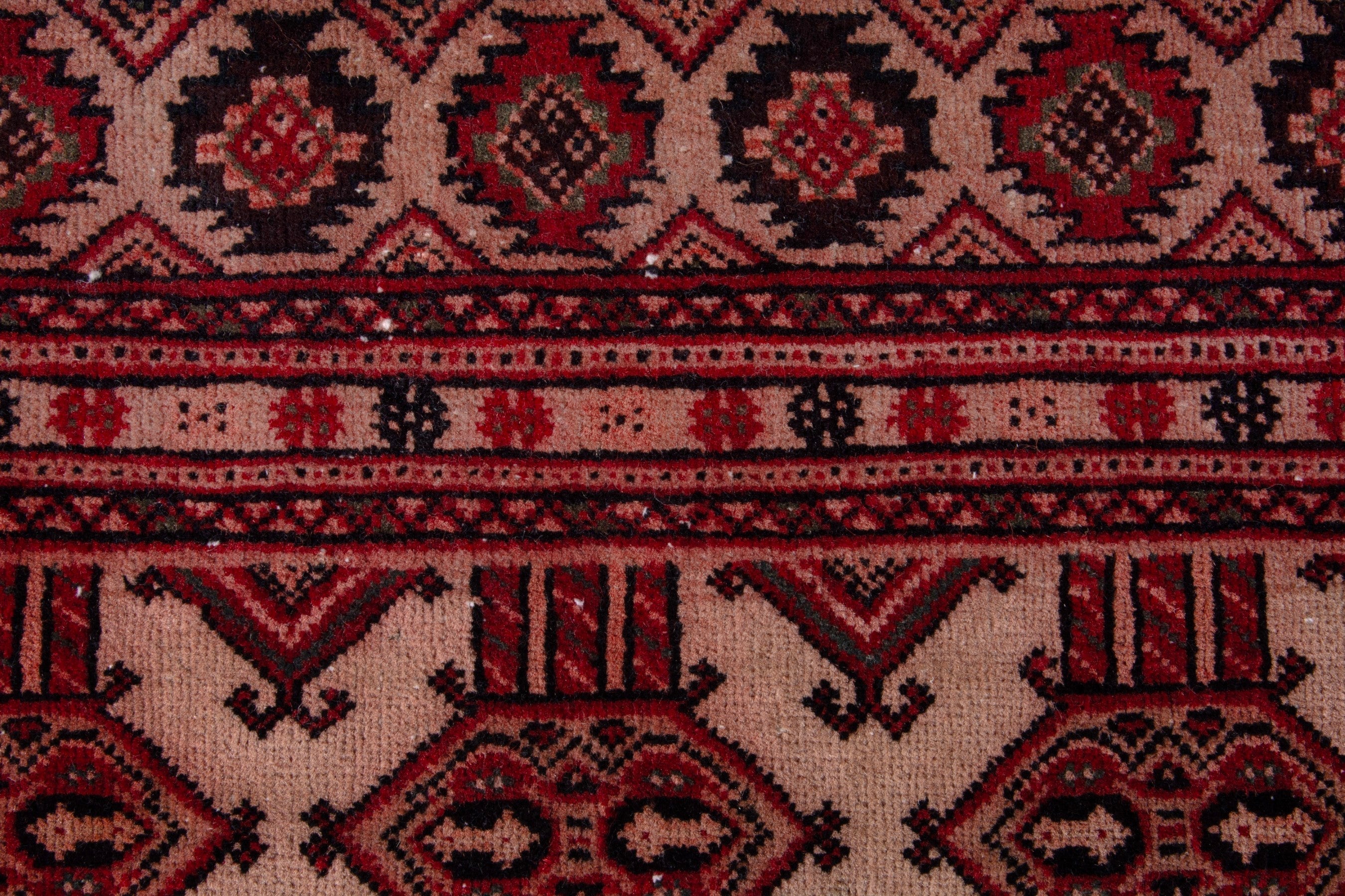 Persian Baluch accent rug in deep red and cream, view 13 of 19