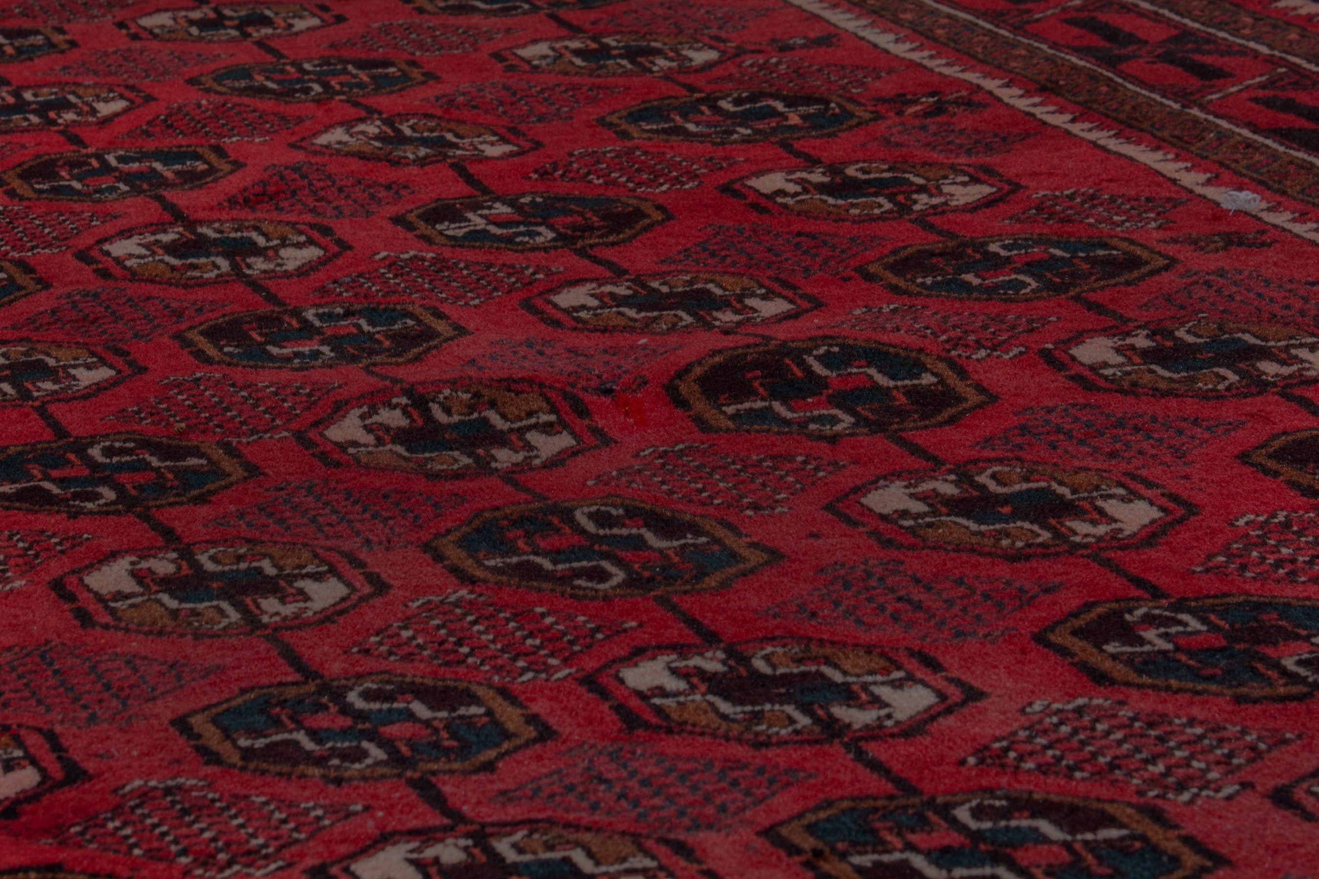 Persian Baluch area rug in deep red and burgundy, view 10 of 17