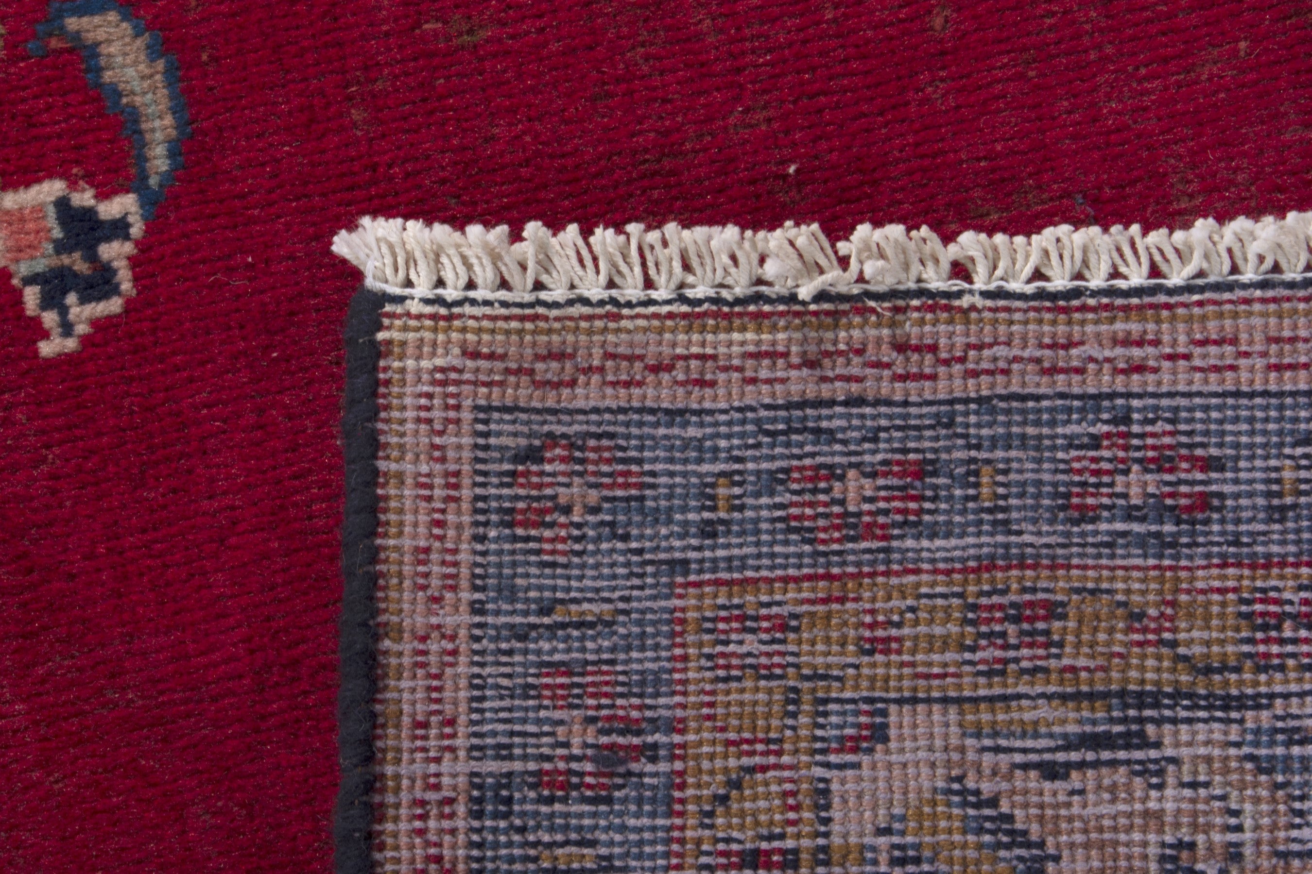 Persian Vist area rug in deep red and dark blue, view 17 of 17