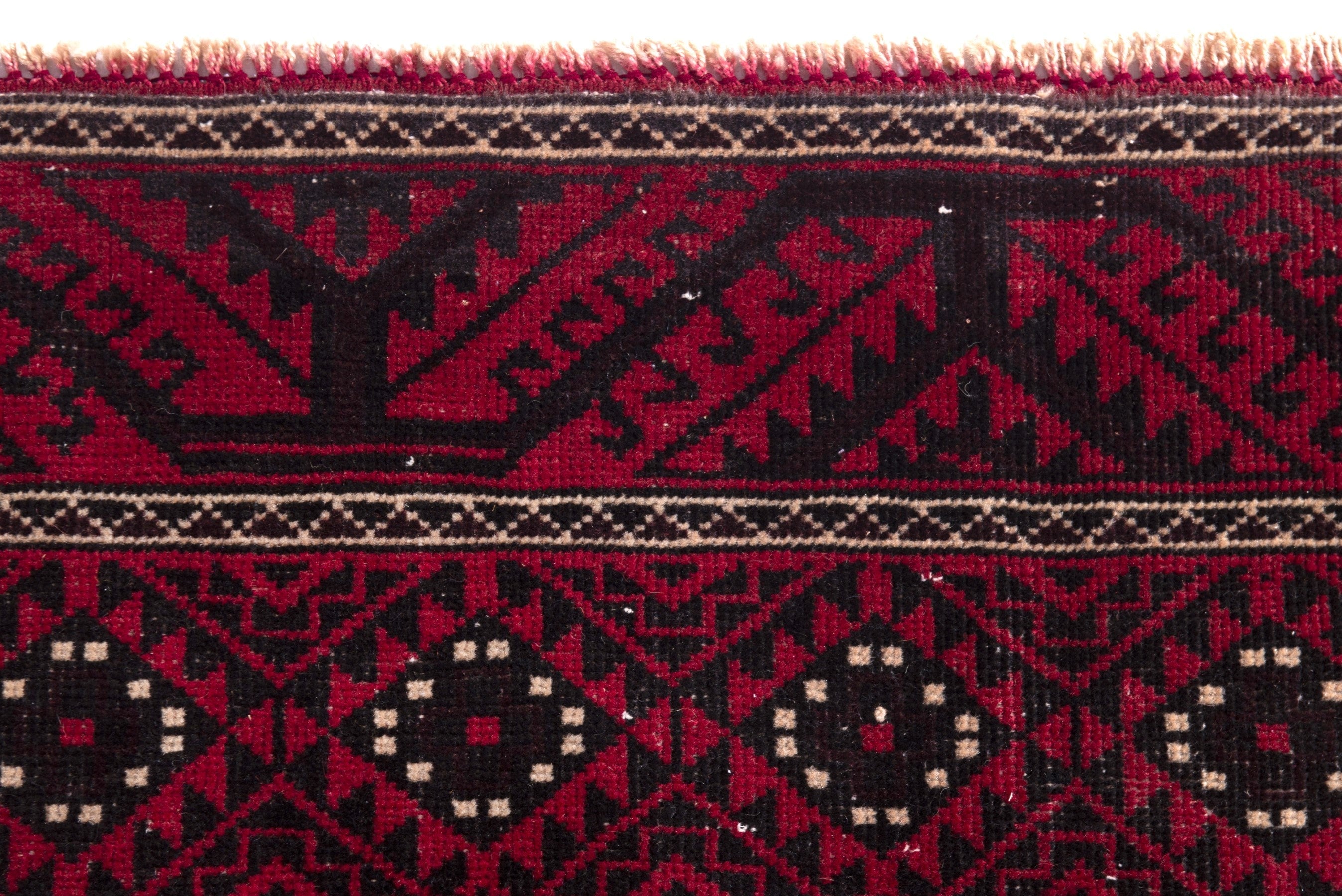 Persian Baluch area rug in burgundy and deep red, view 11 of 19