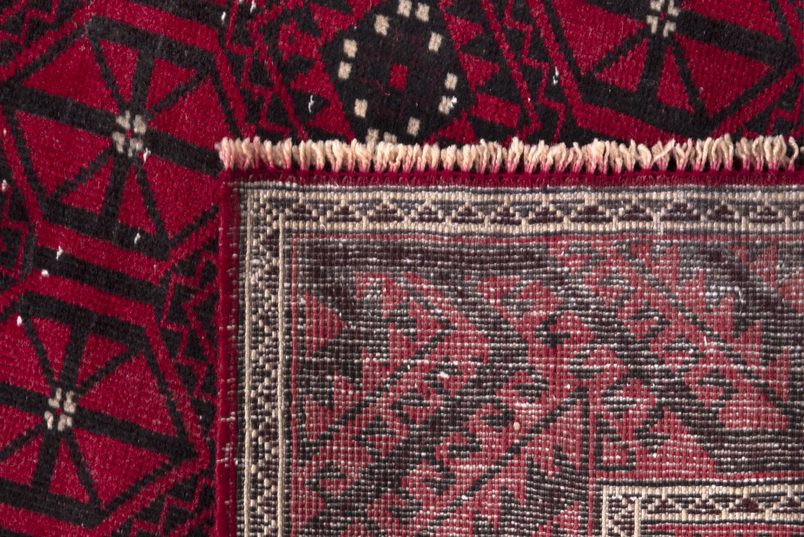 Persian Baluch area rug in burgundy and deep red, view 19 of 19