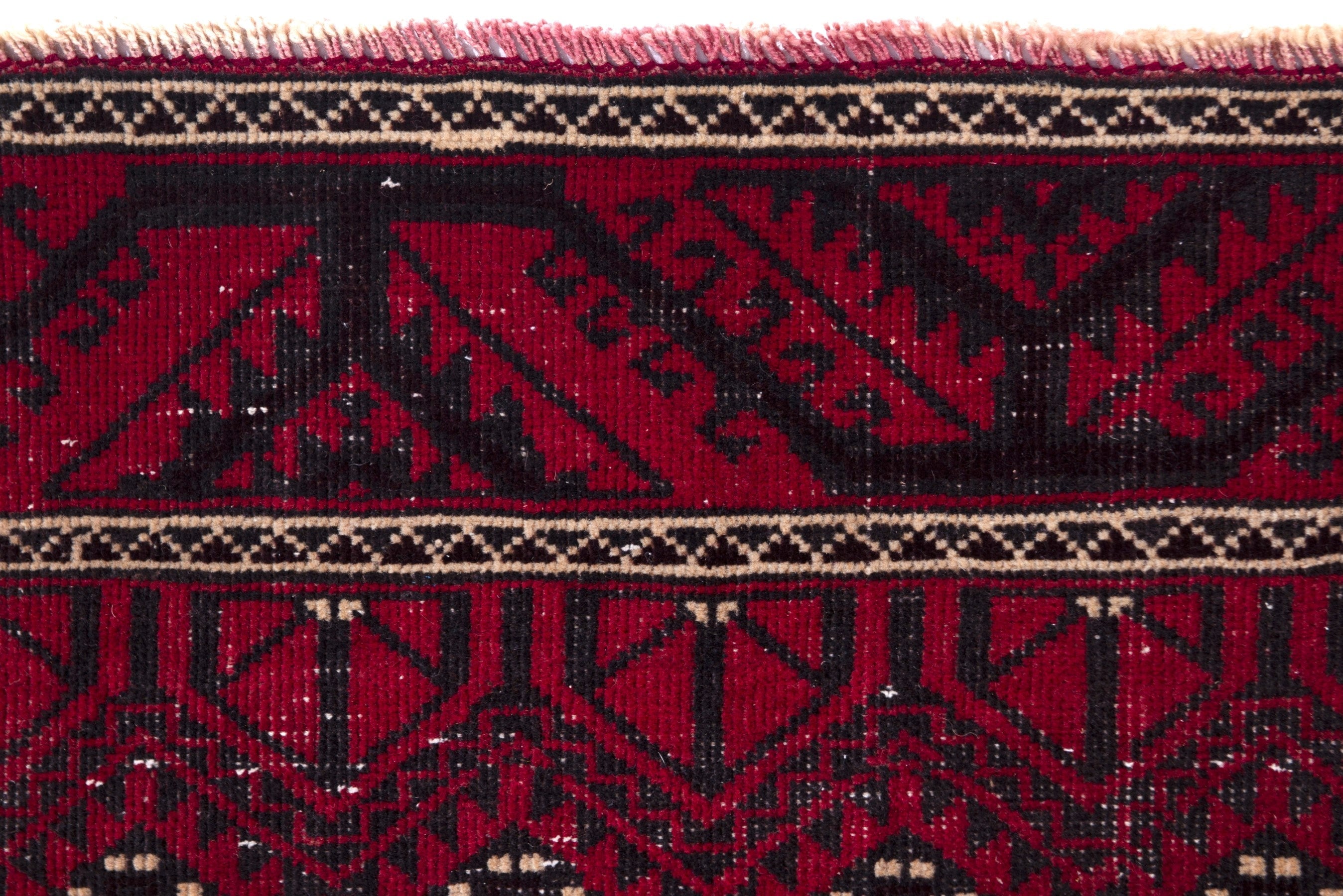 Persian Baluch area rug in burgundy and deep red, view 7 of 19