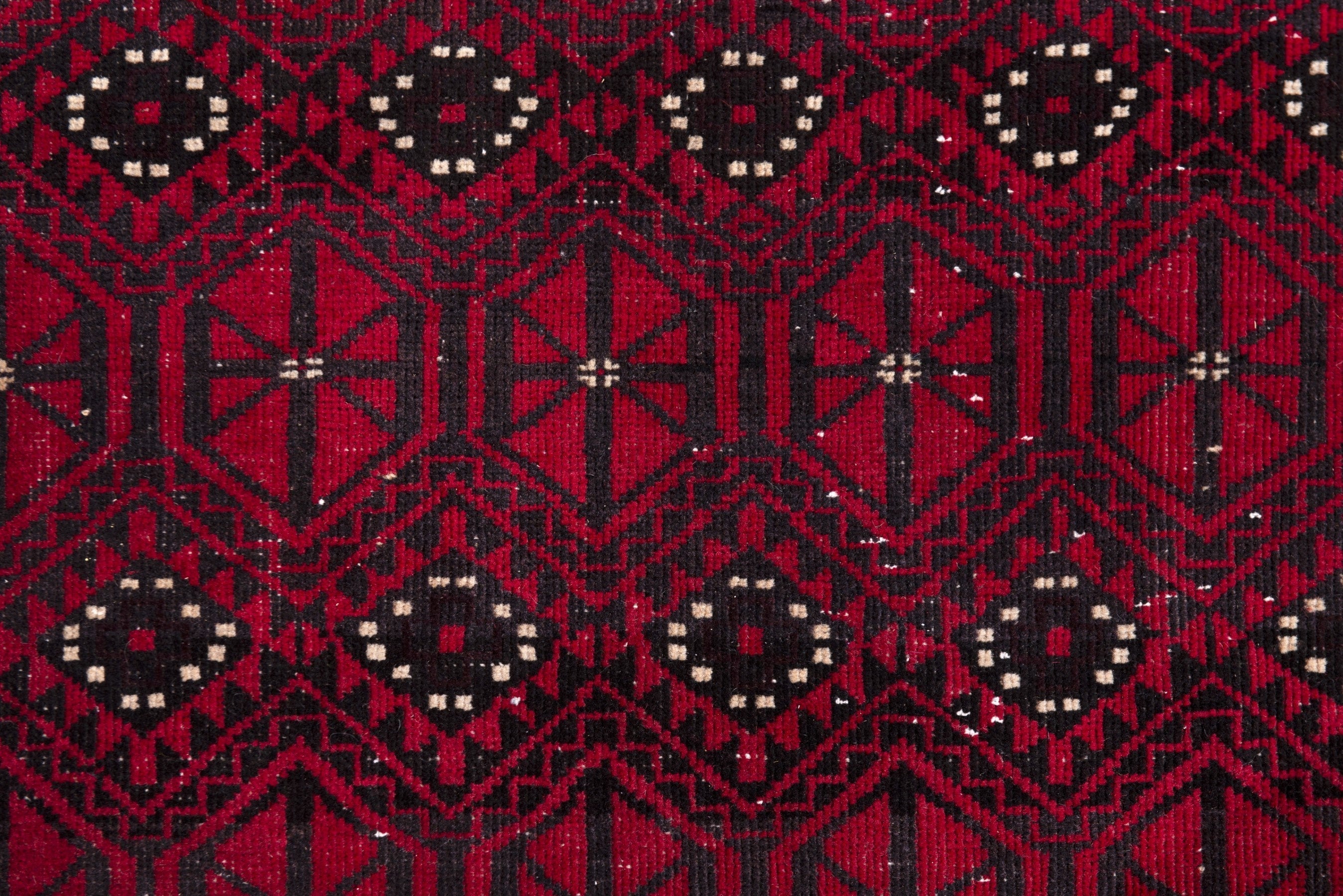 Persian Baluch area rug in burgundy and deep red, view 8 of 19