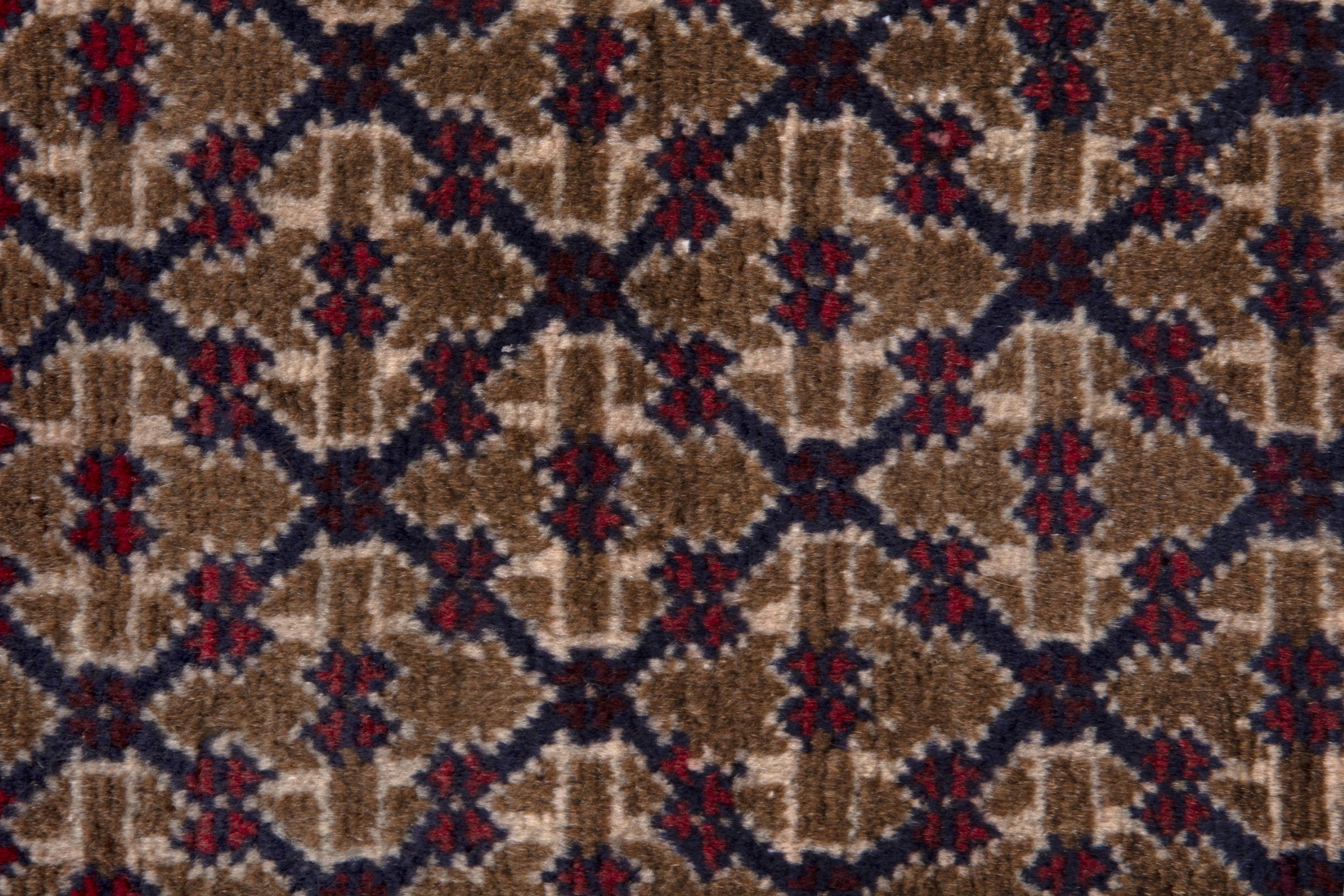 Persian Songhor area rug in tan and burgundy, view 11 of 17