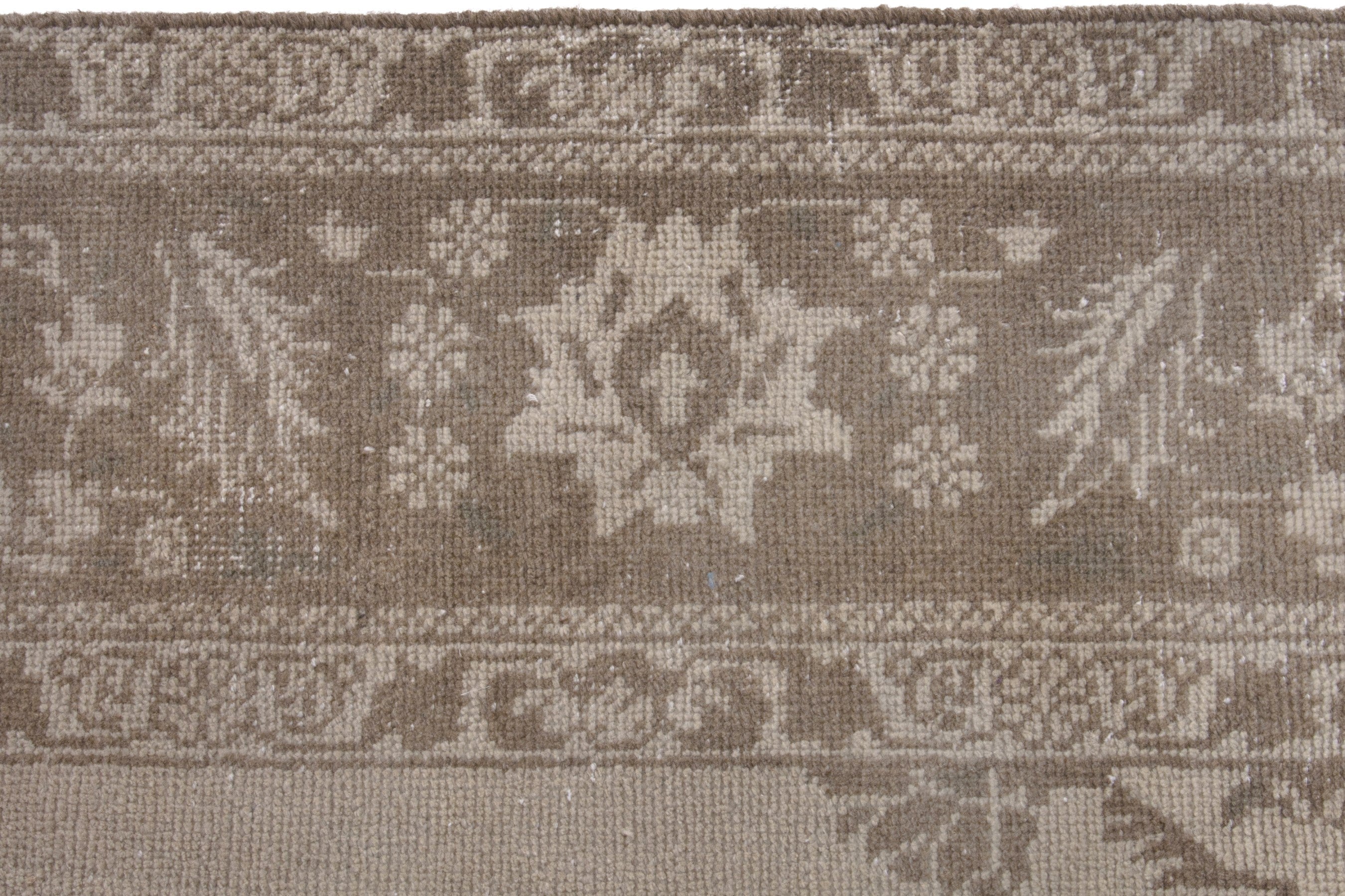 Persian Tabriz area rug in cream and taupe, view 10 of 17