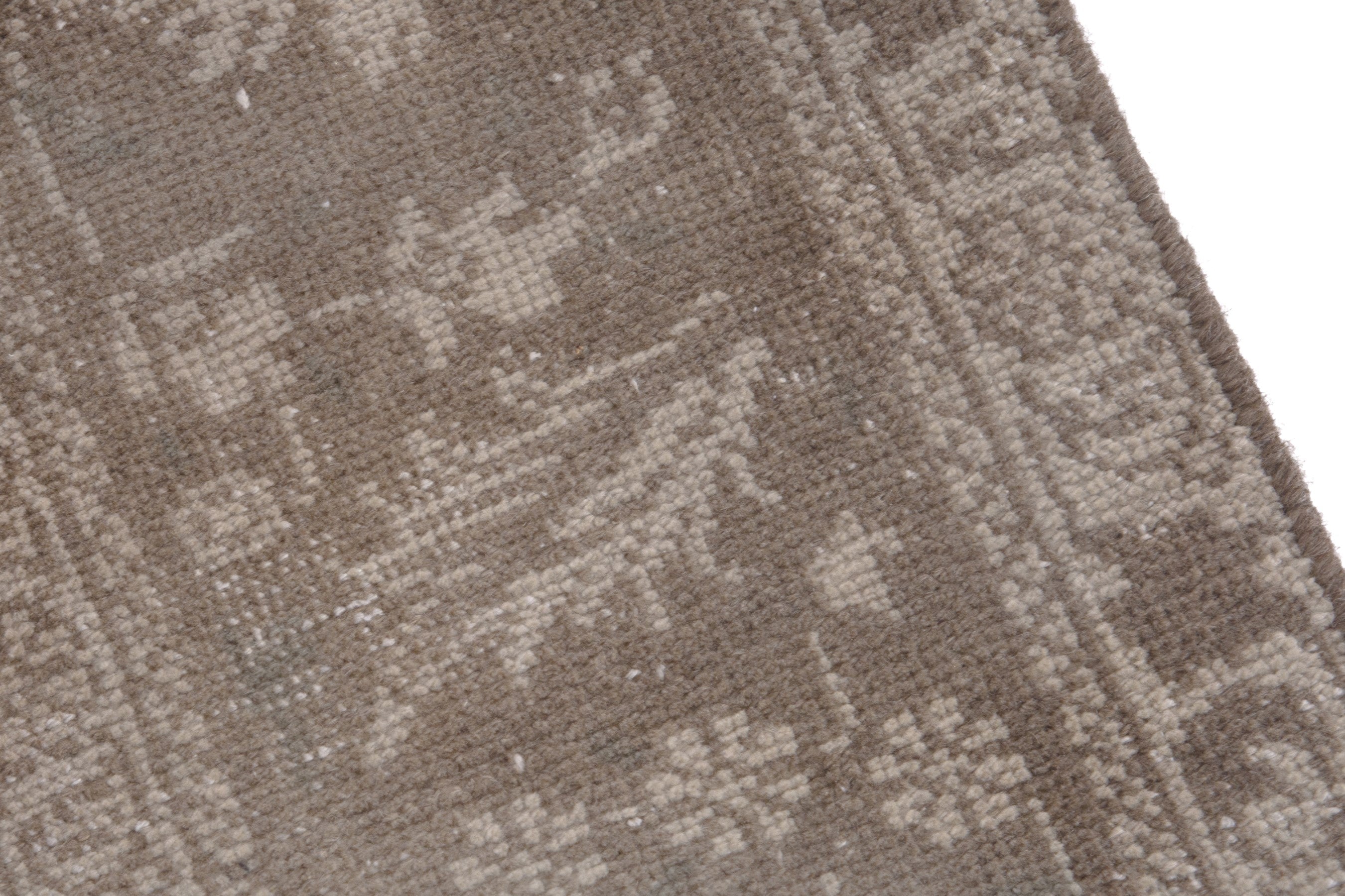 Persian Tabriz area rug in cream and taupe, view 4 of 17