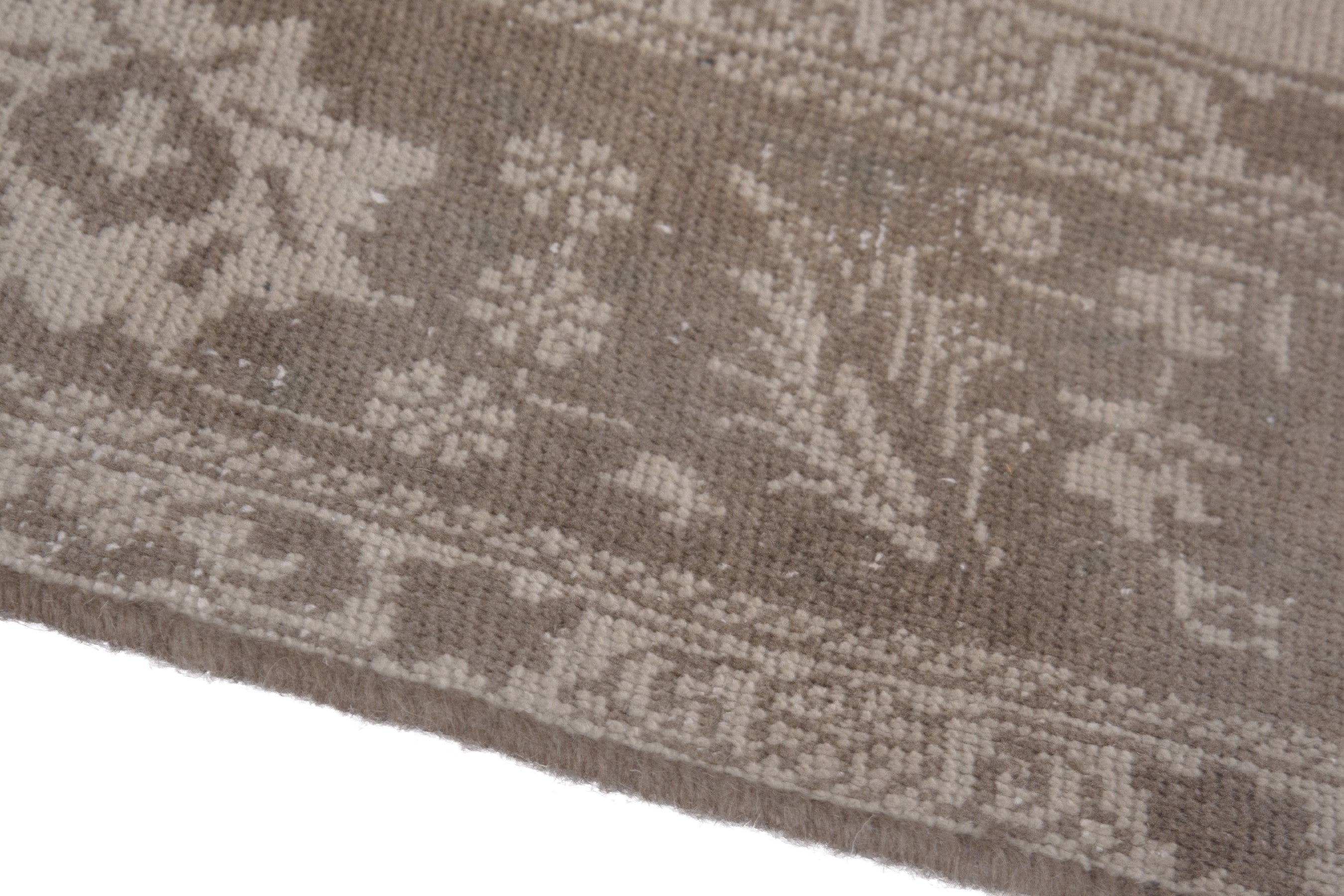Persian Tabriz area rug in cream and taupe, view 7 of 17