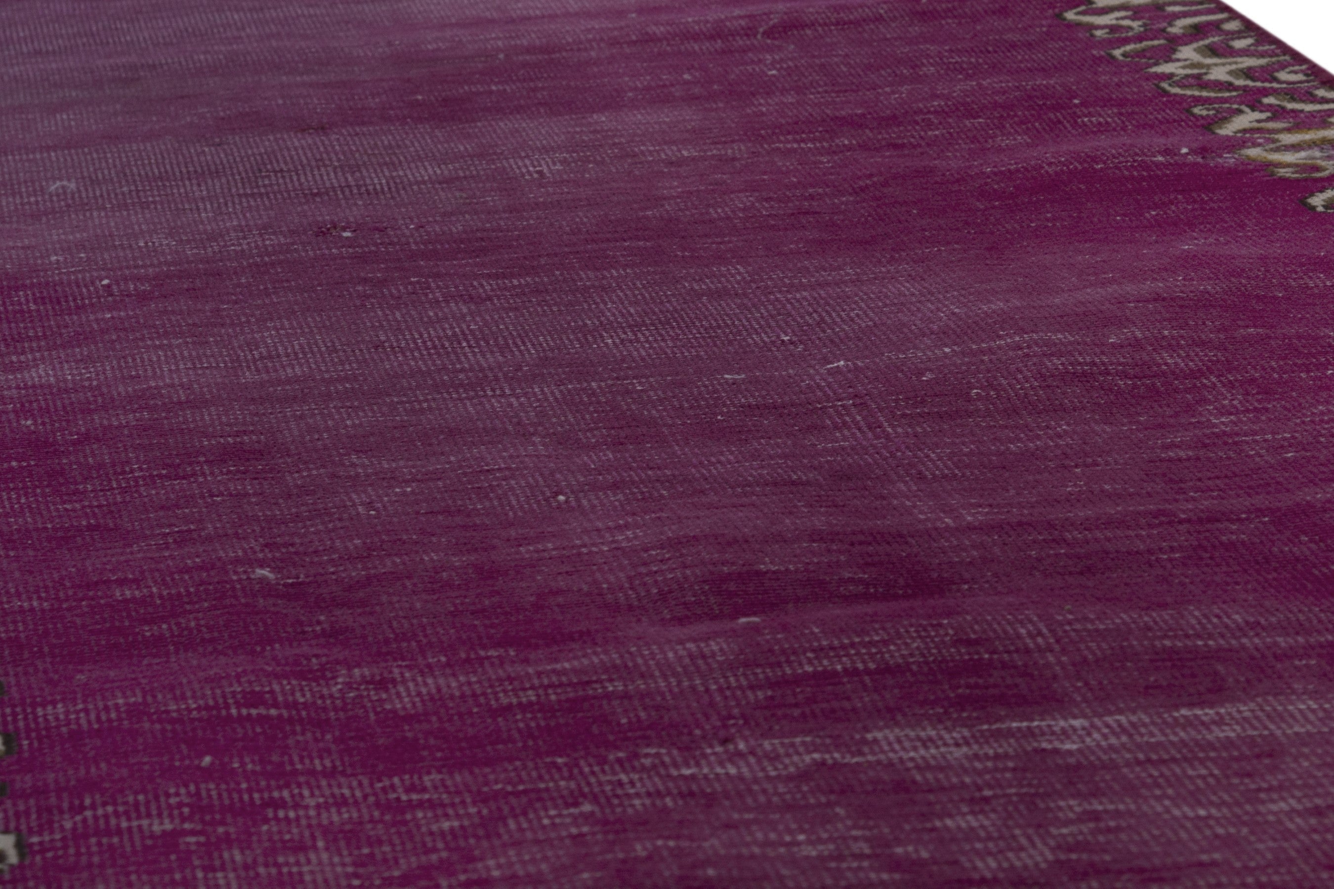 Persian Tabriz runner rug in burgundy and greige, view 10 of 17