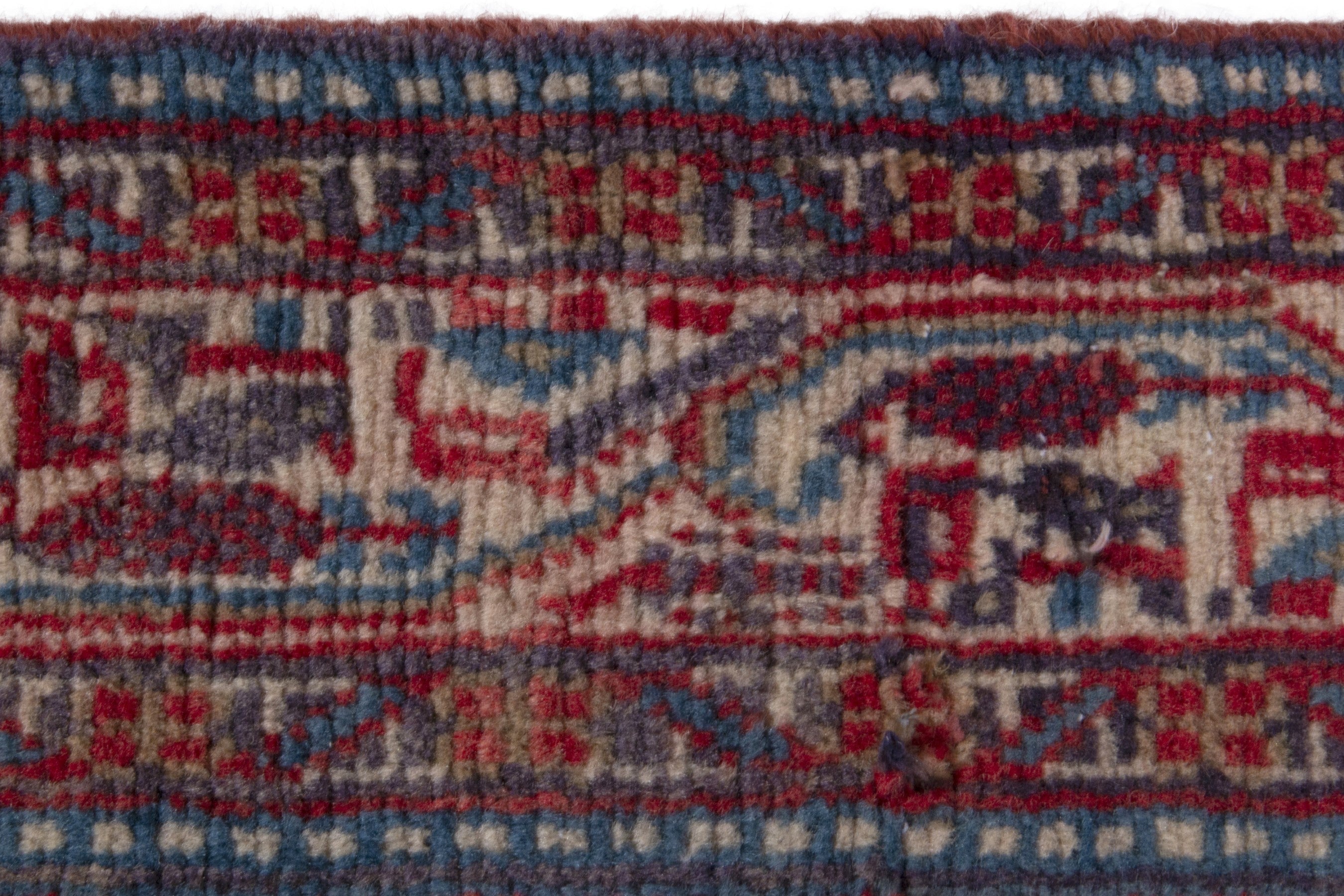 Persian Botteh runner rug in deep red and burgundy, view 12 of 17