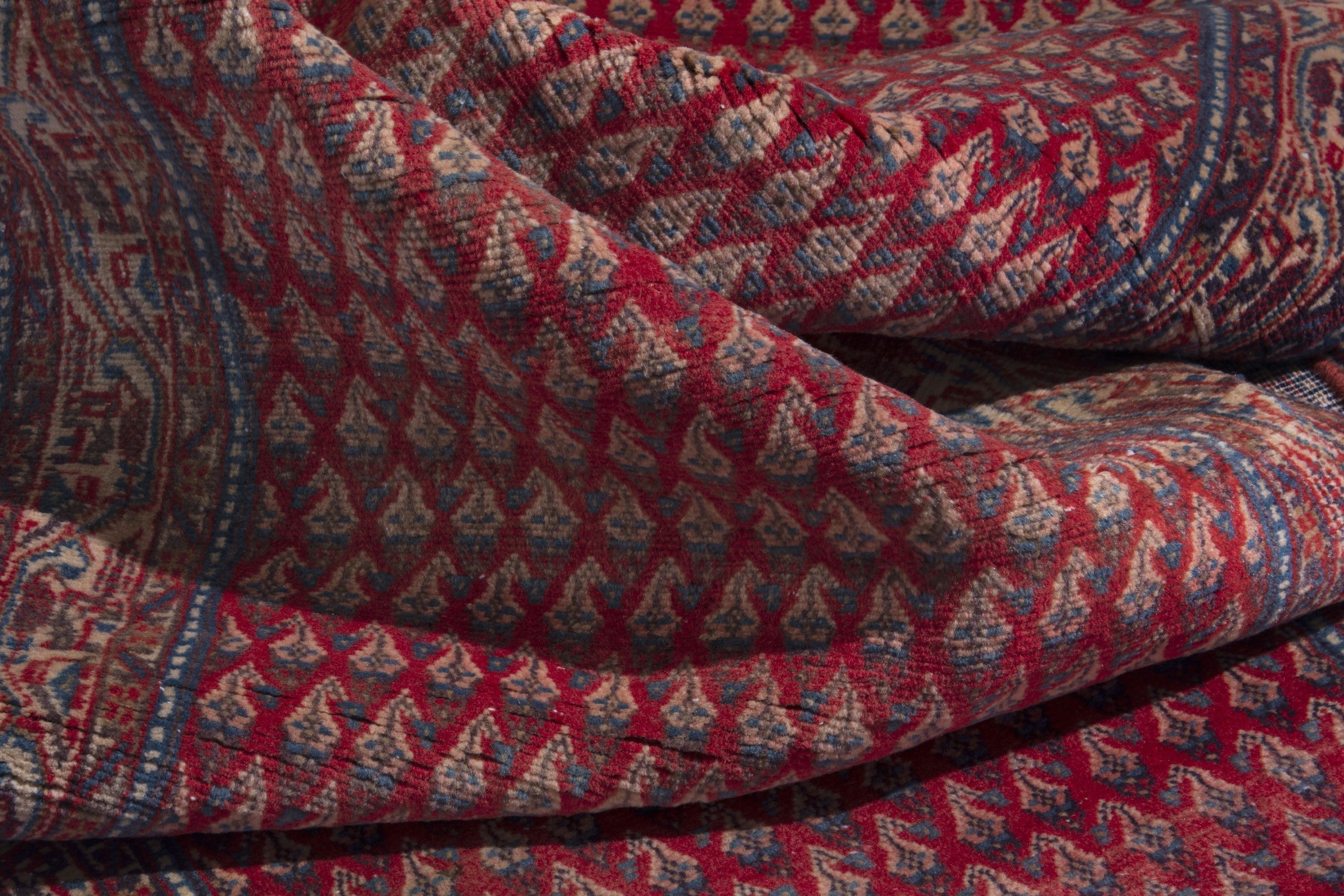 Persian Botteh runner rug in deep red and burgundy, view 14 of 17