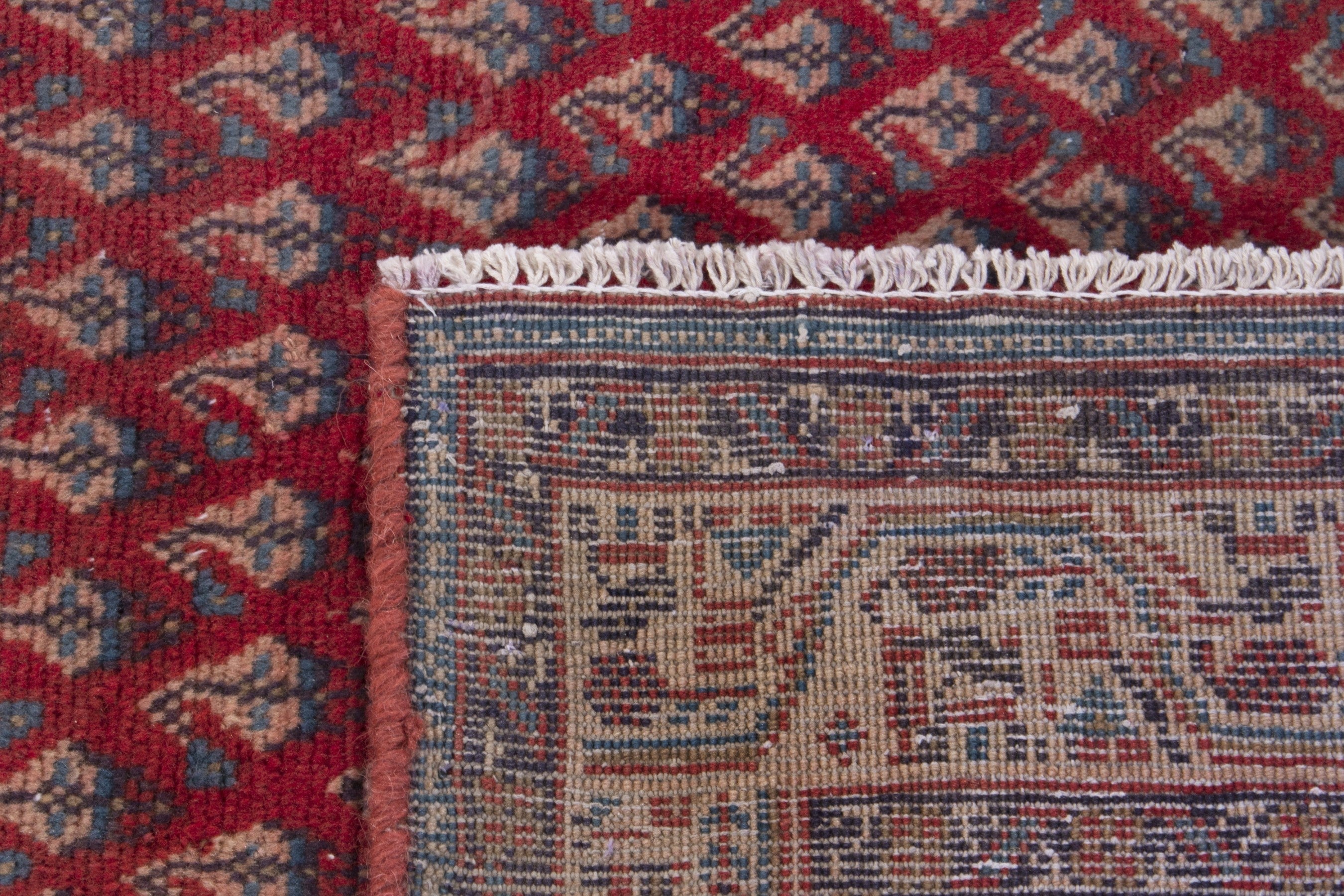 Persian Botteh runner rug in deep red and burgundy, view 17 of 17