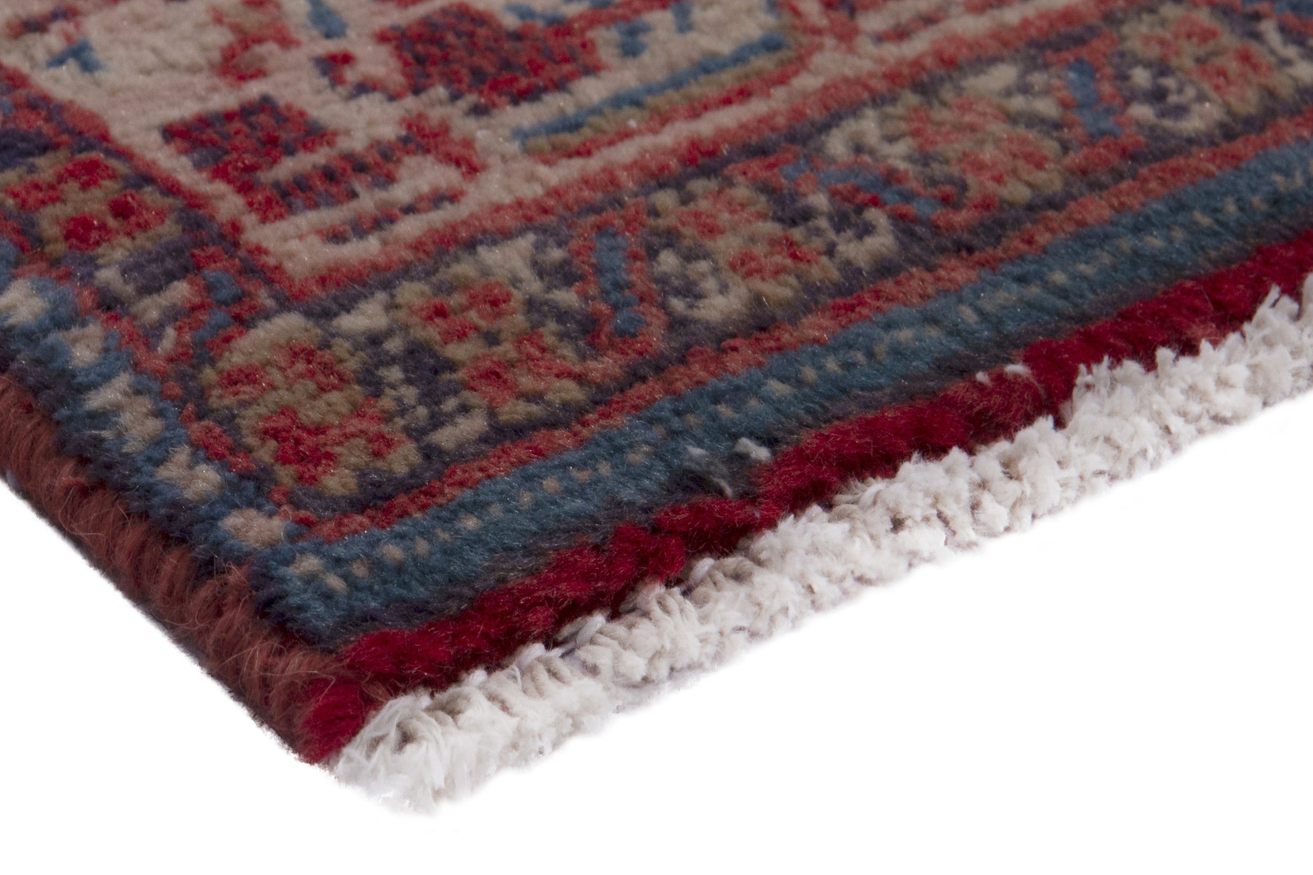 Persian Botteh runner rug in deep red and burgundy, view 4 of 17