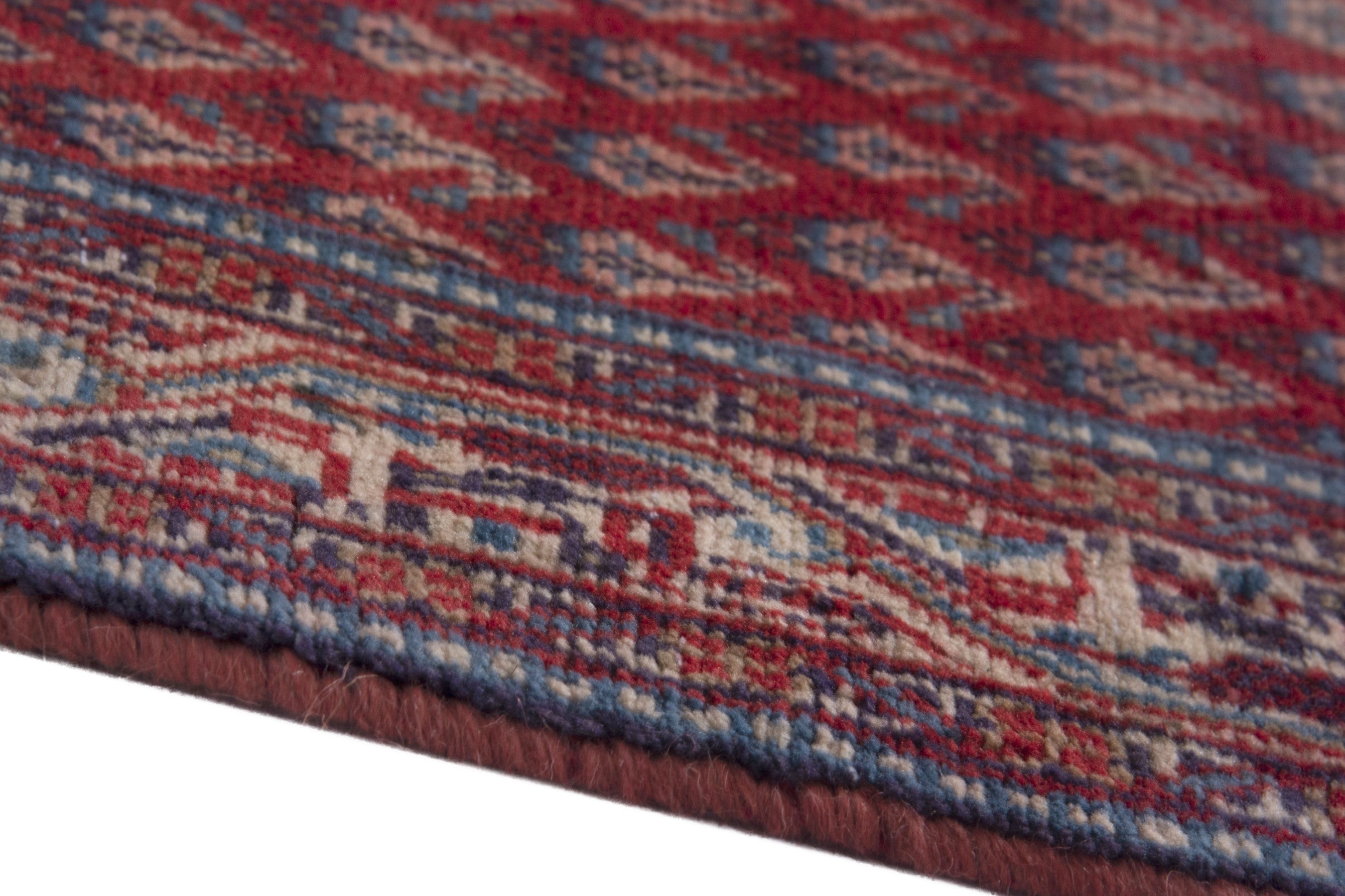 Persian Botteh runner rug in deep red and burgundy, view 8 of 17