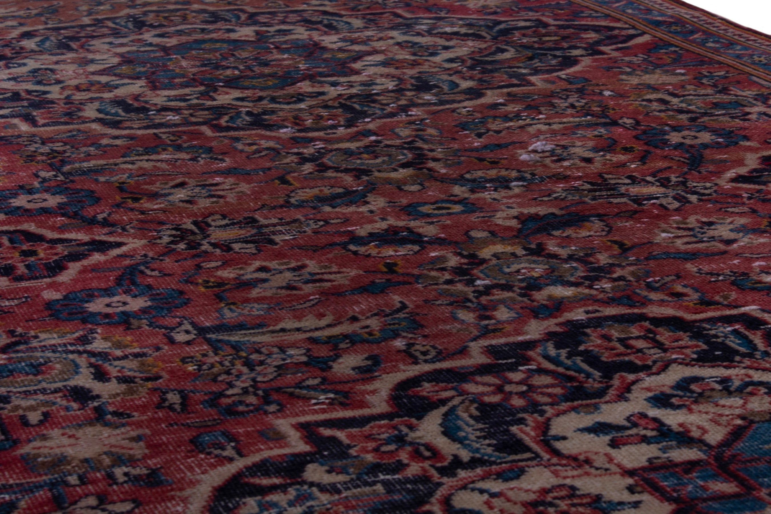 Persian Ardakan runner rug in burgundy and deep red, view 10 of 18