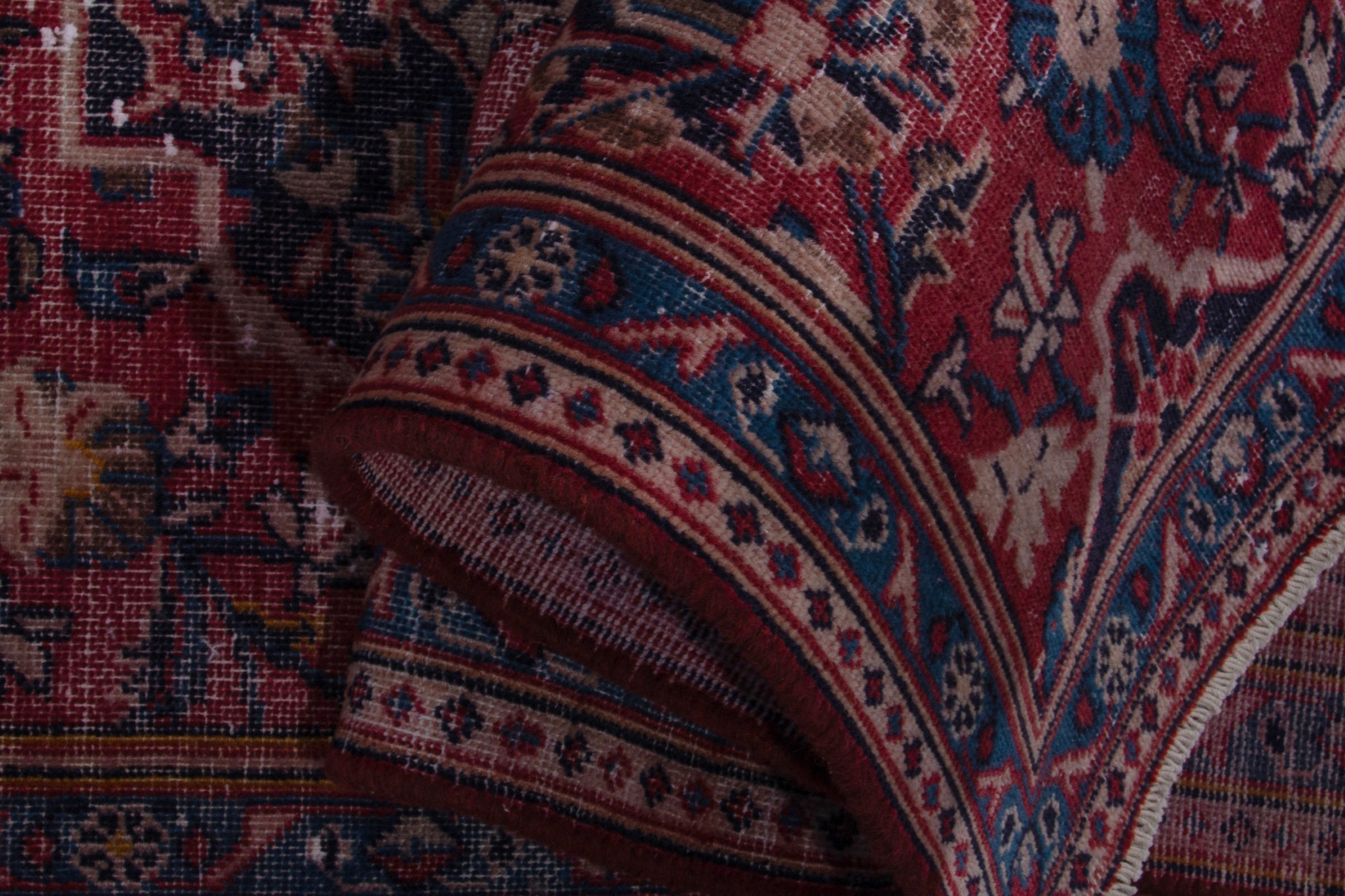 Persian Ardakan runner rug in burgundy and deep red, view 15 of 18