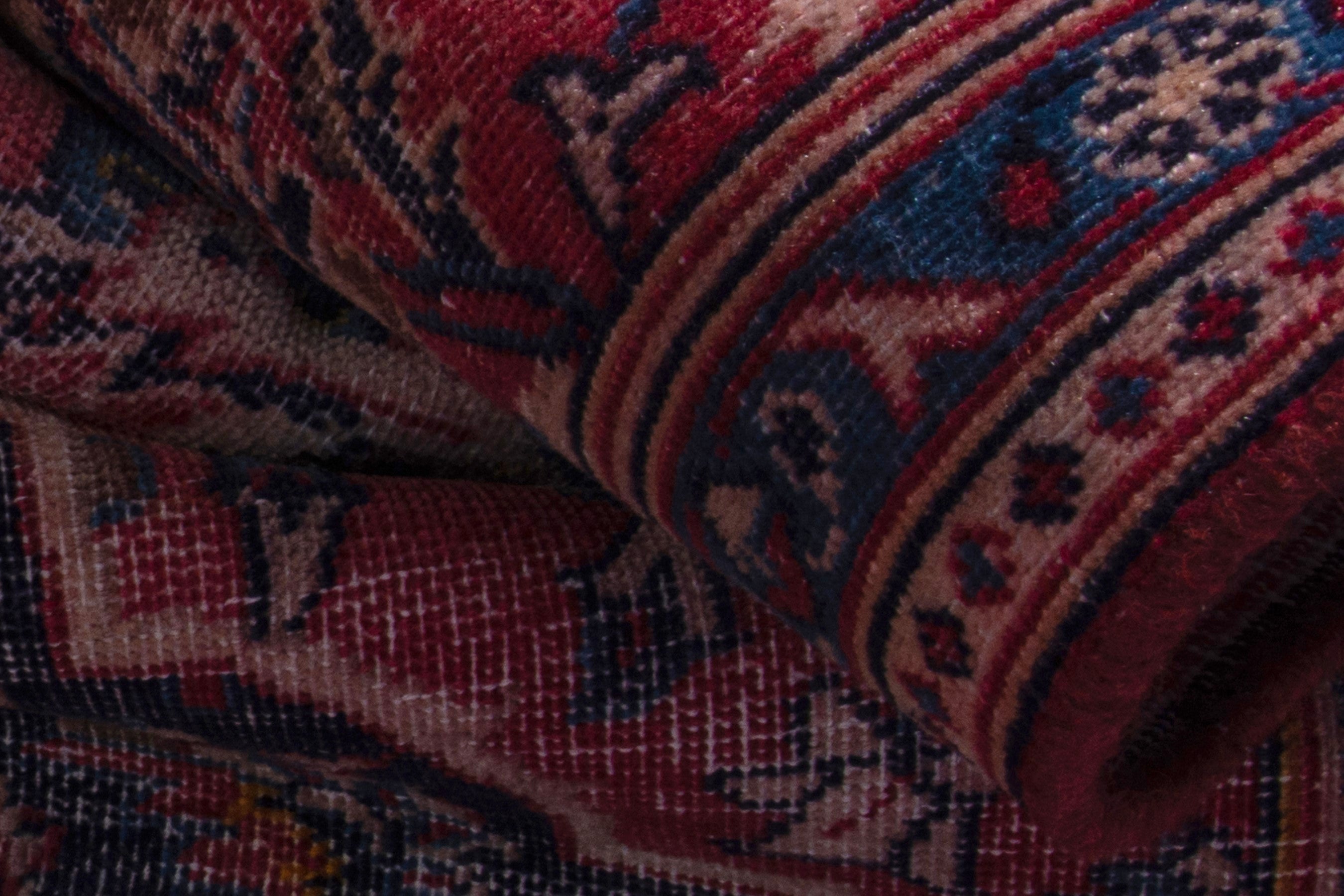 Persian Ardakan runner rug in burgundy and deep red, view 17 of 18