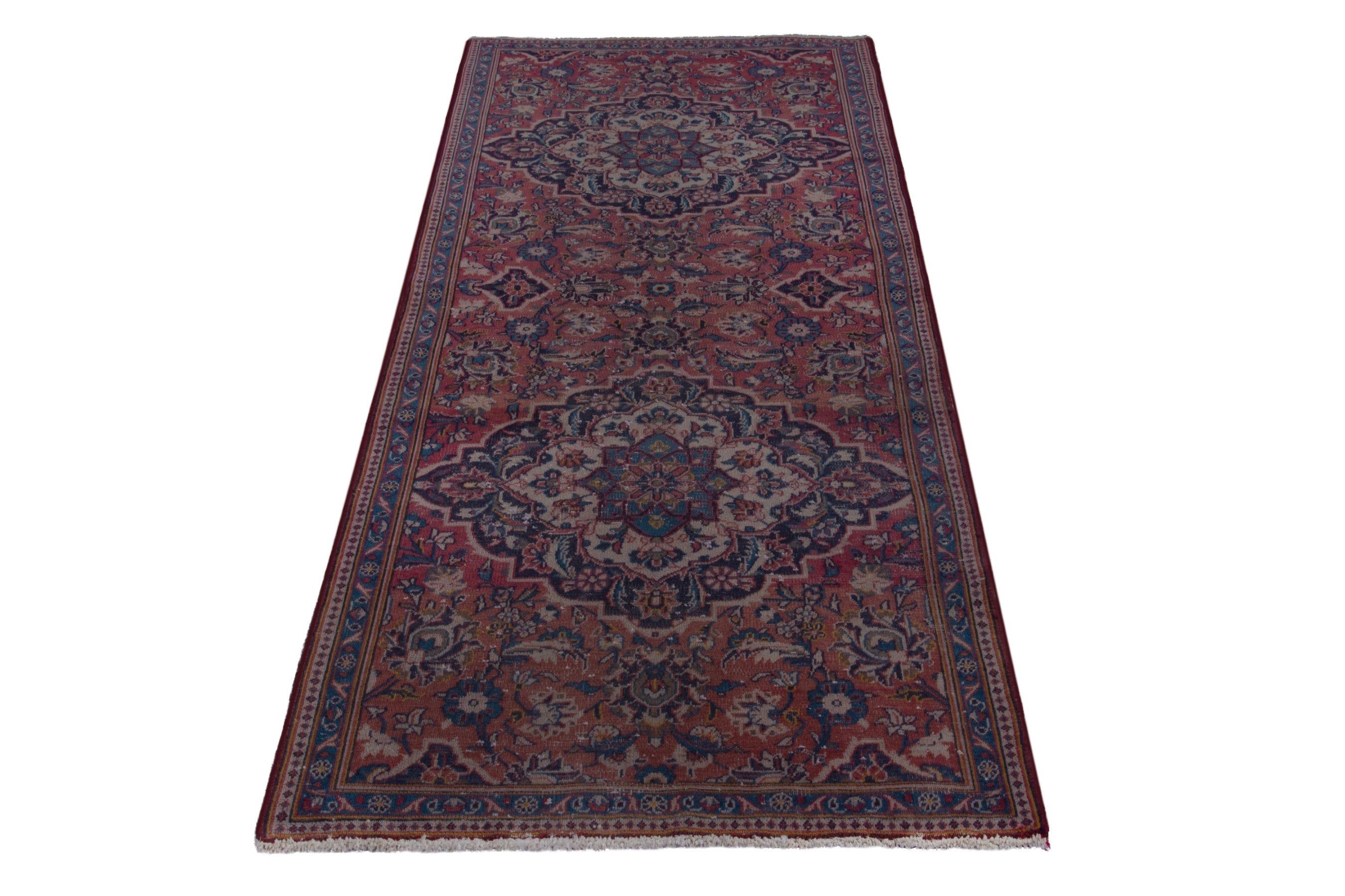 Persian Ardakan runner rug in burgundy and deep red, view 2 of 18
