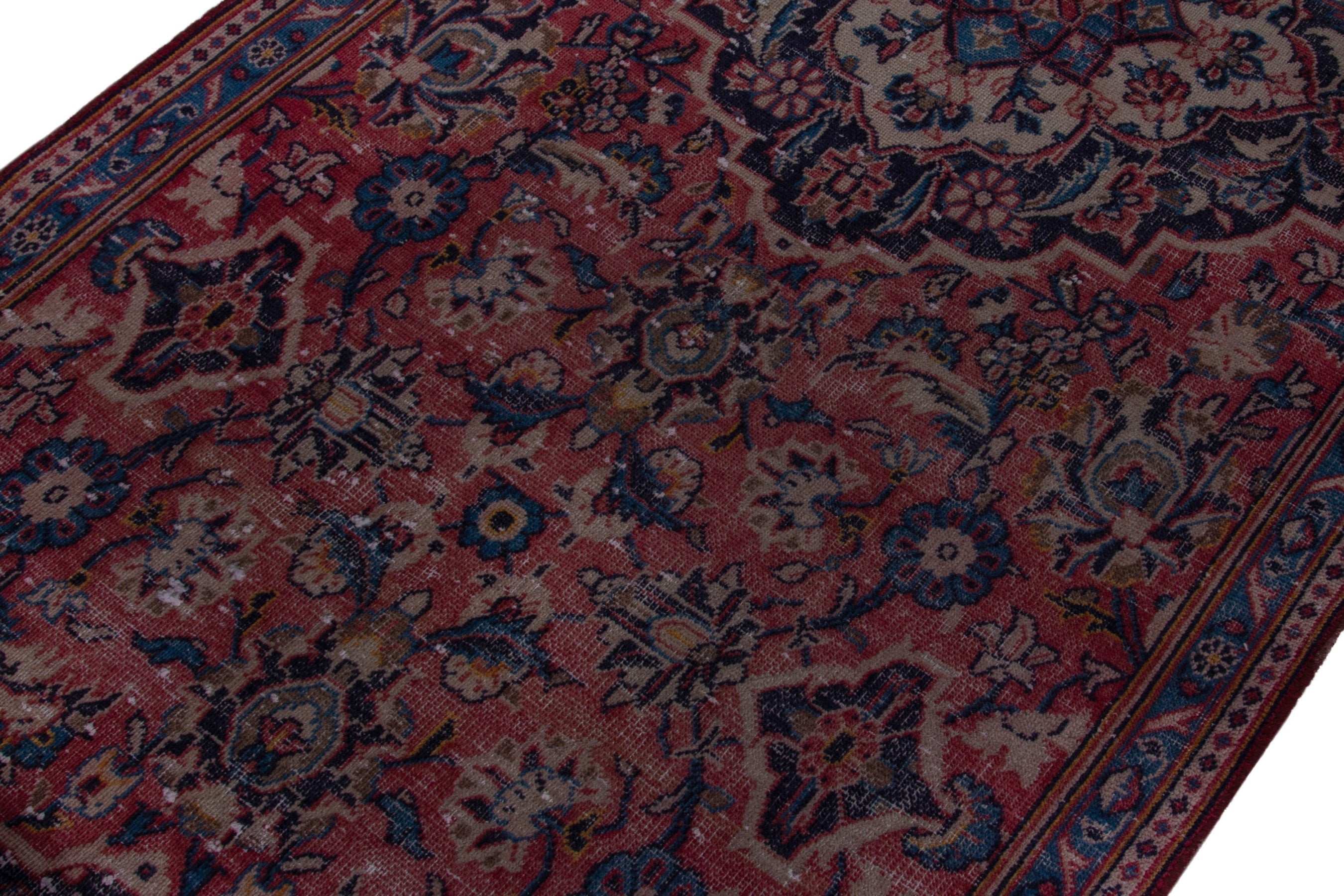 Persian Ardakan runner rug in burgundy and deep red, view 6 of 18