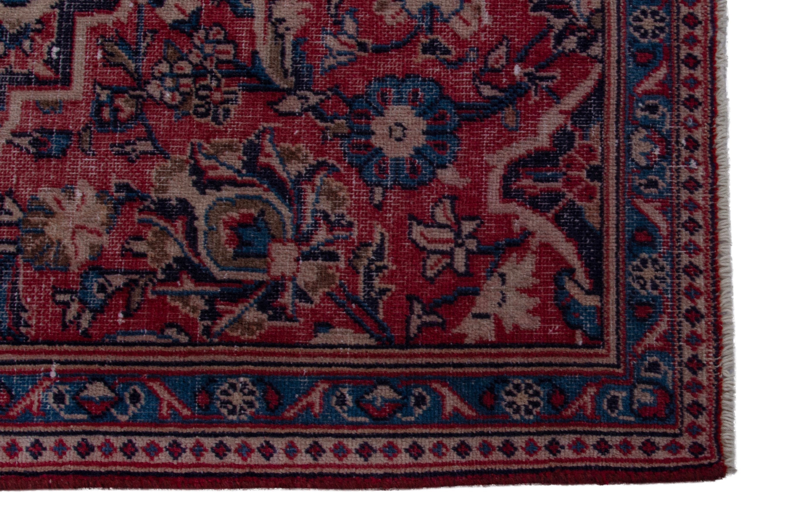 Persian Ardakan runner rug in burgundy and deep red, view 5 of 18