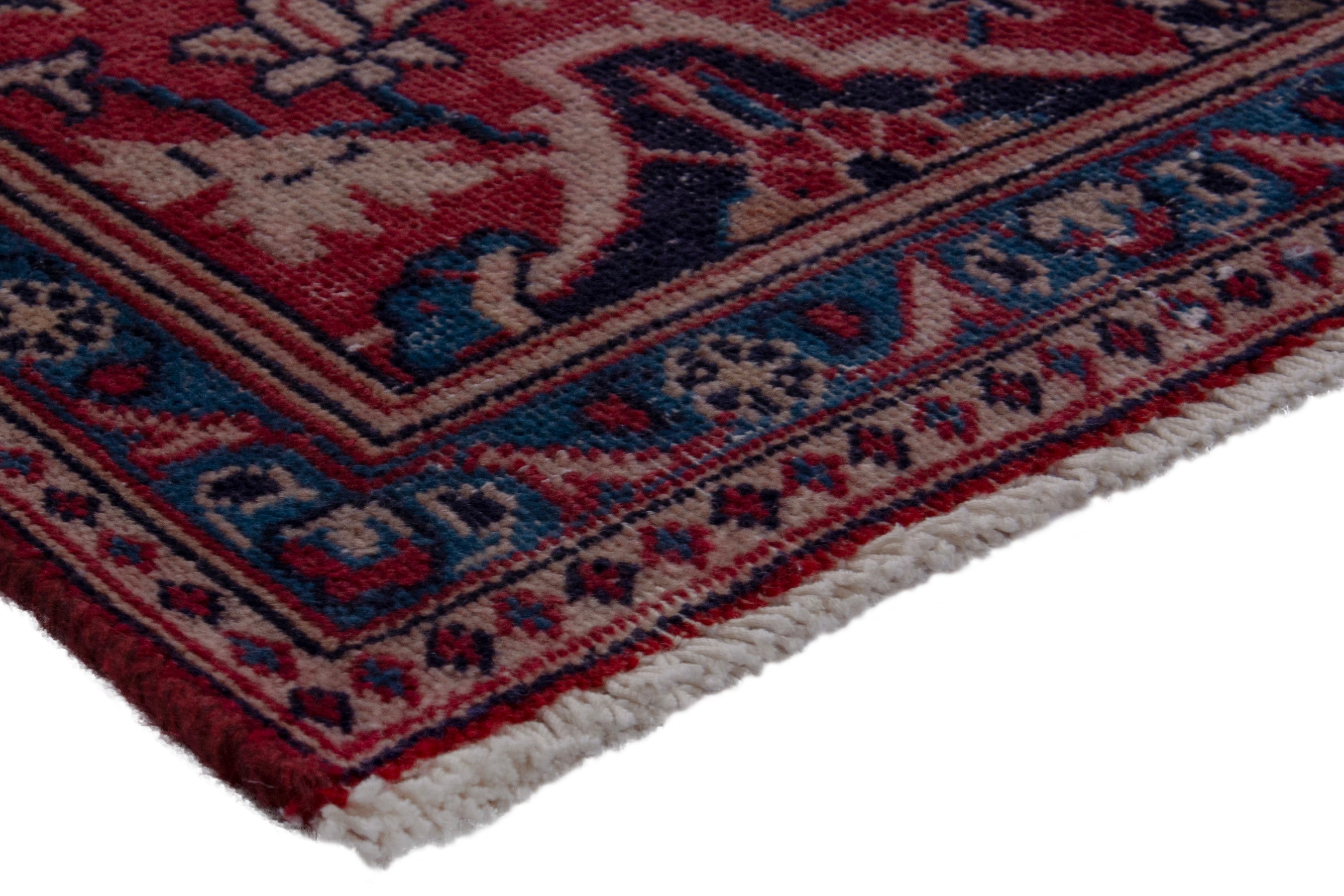 Persian Ardakan runner rug in burgundy and deep red, view 4 of 18