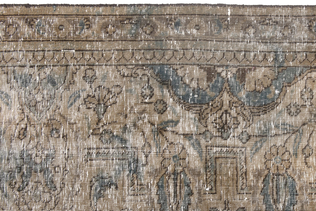 Turkish Anatolian oversized rug in light brown and greige, view 7 of 22