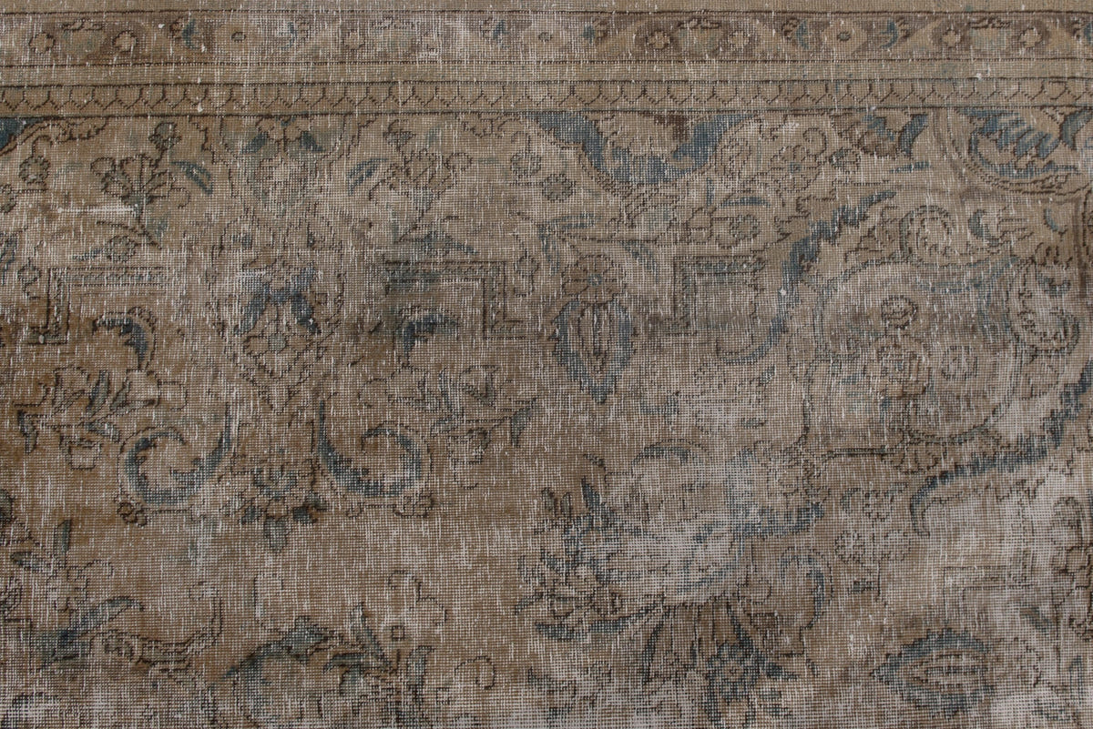 Turkish Anatolian oversized rug in light brown and greige, view 9 of 22