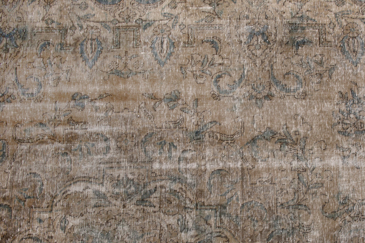 Turkish Anatolian oversized rug in light brown and greige, view 10 of 22