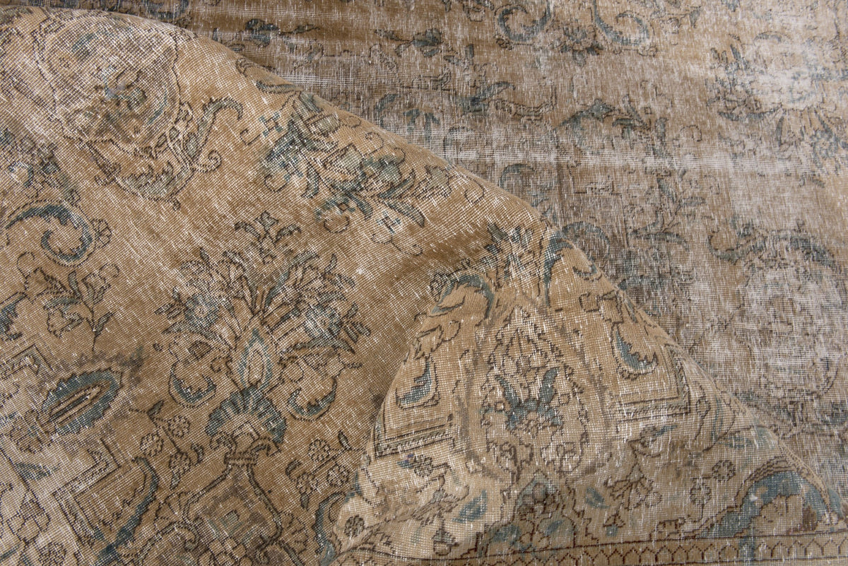 Turkish Anatolian oversized rug in light brown and greige, view 12 of 22