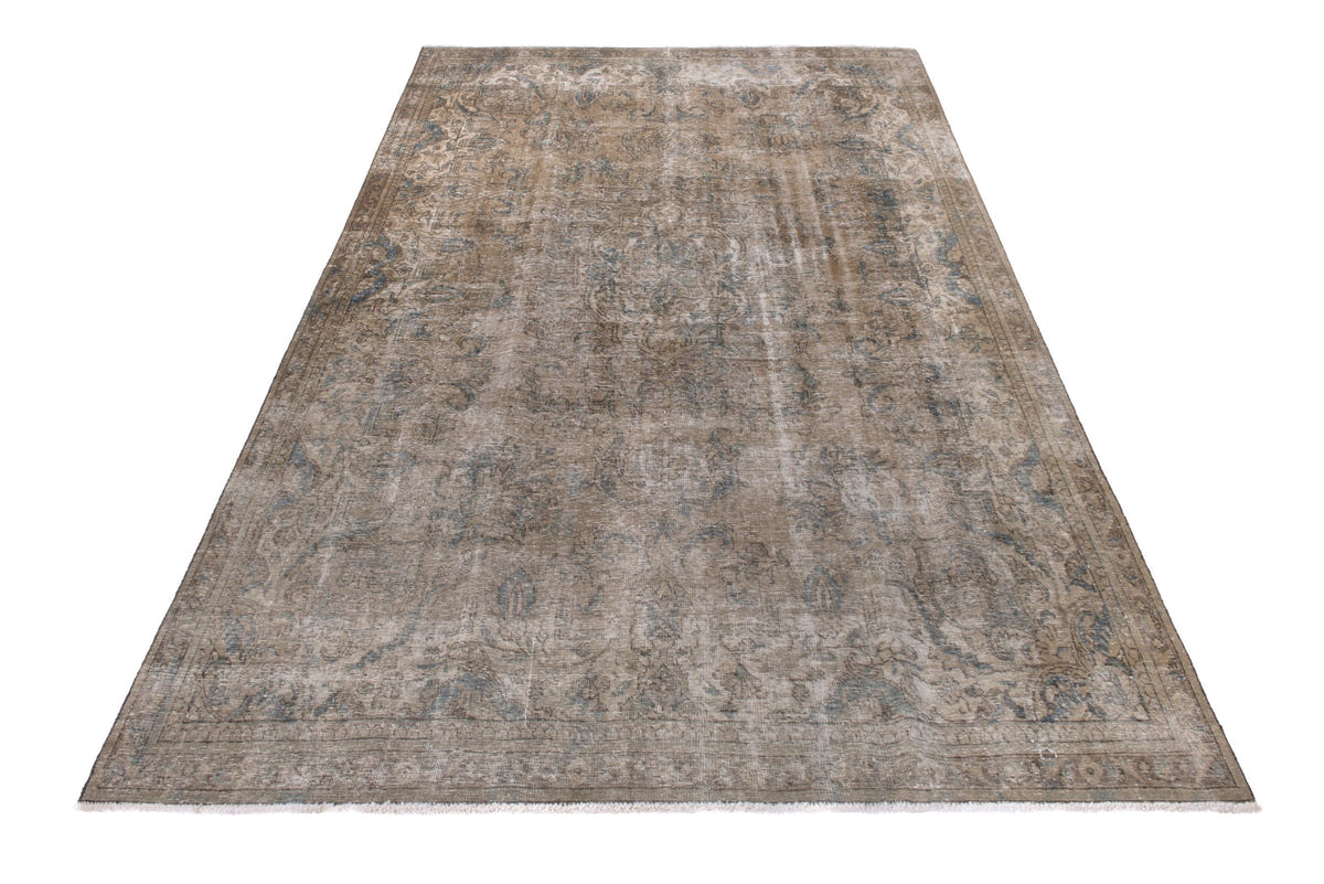 Turkish Anatolian oversized rug in light brown and greige, view 13 of 22