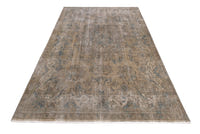 Turkish Anatolian oversized rug in light brown and greige, view 16 of 22