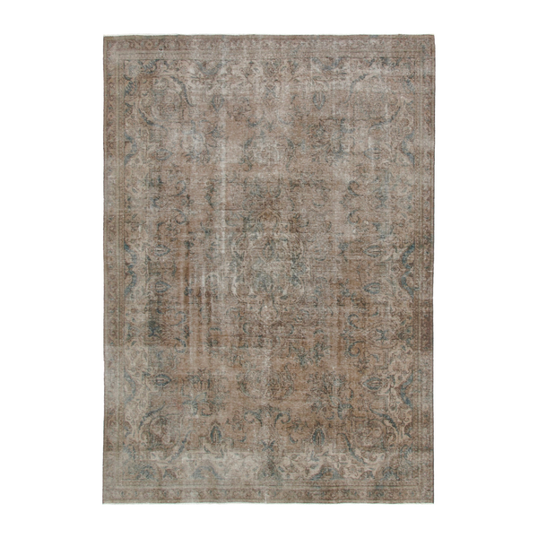 Turkish Anatolian oversized rug in light brown and greige, 7'8" x 10'7"