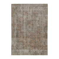 Turkish Anatolian oversized rug in light brown and greige, 7'8" x 10'7"