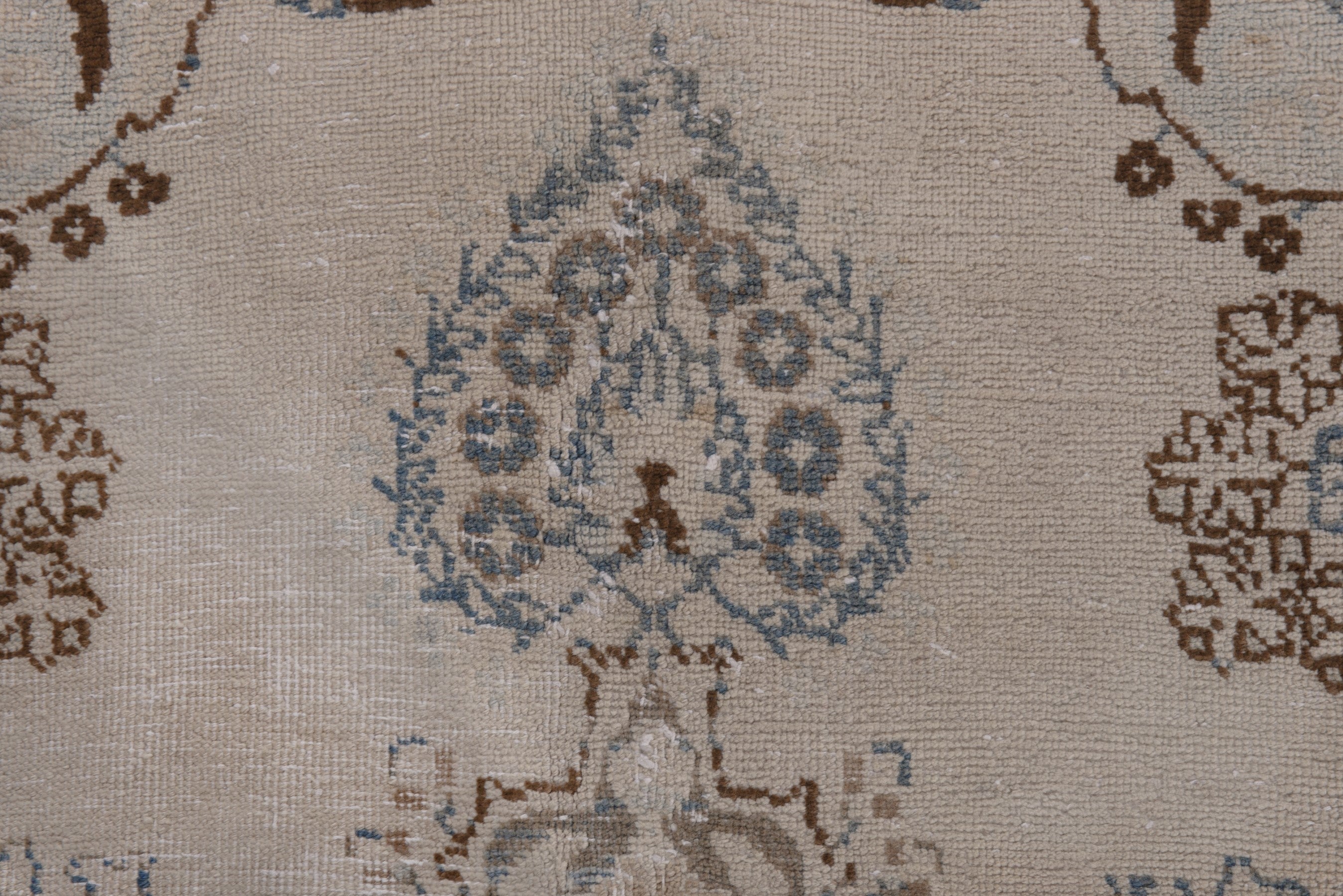 Persian Sabzevar area rug in beige and denim, view 14 of 20