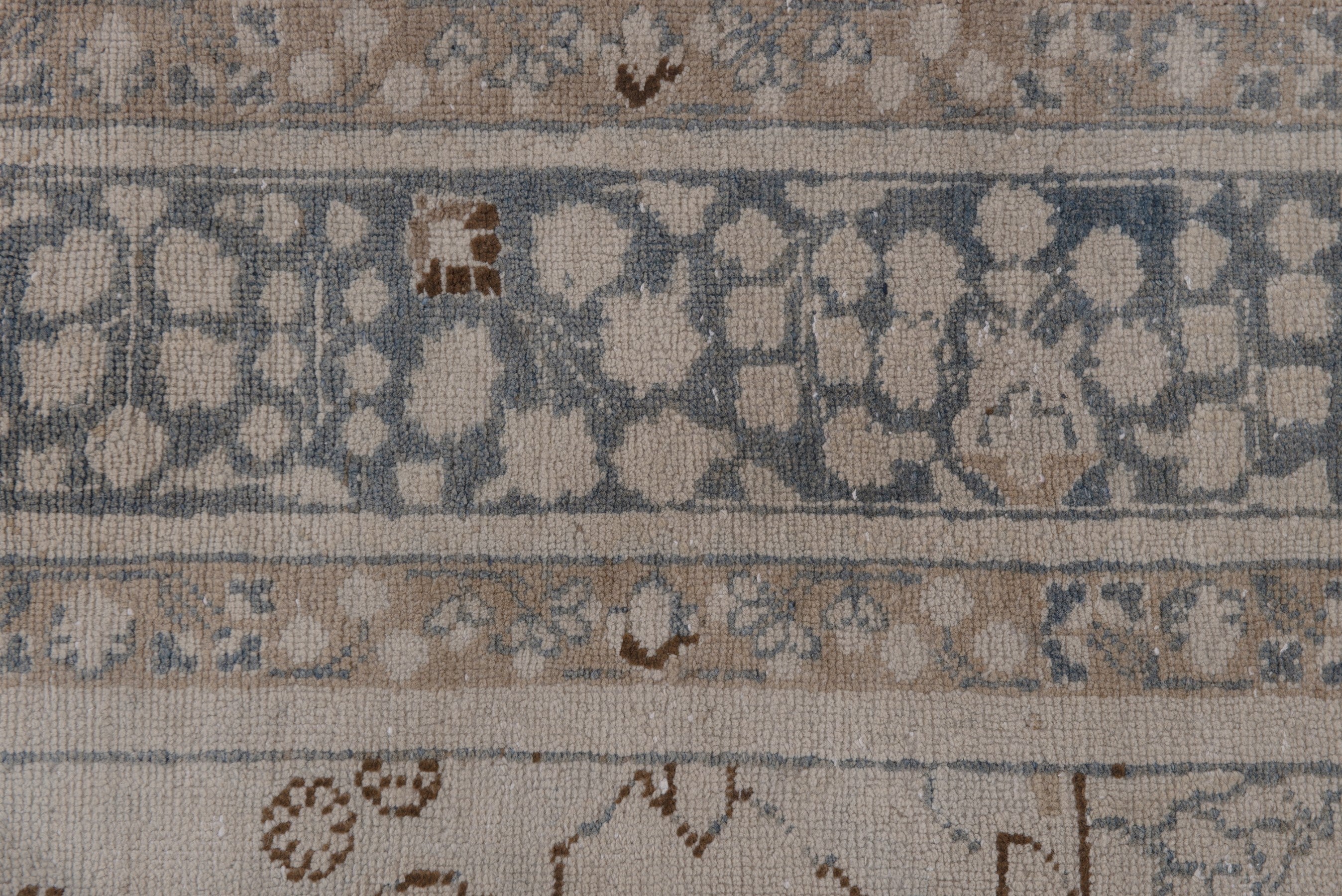 Persian Sabzevar area rug in beige and denim, view 15 of 20